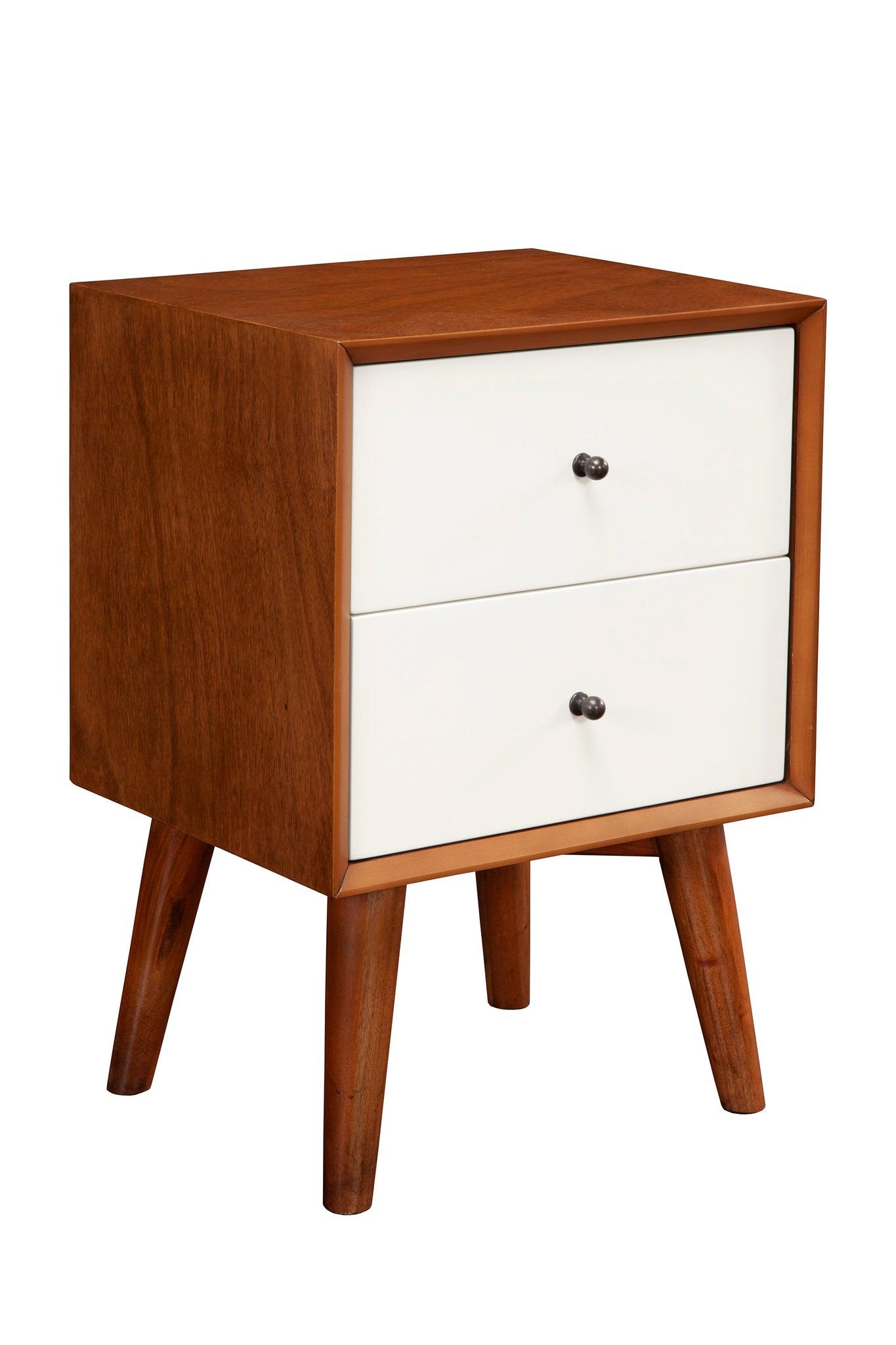 

    
Alpine Furniture Flynn Nightstand Set White/Brown 999-02-Set-2
