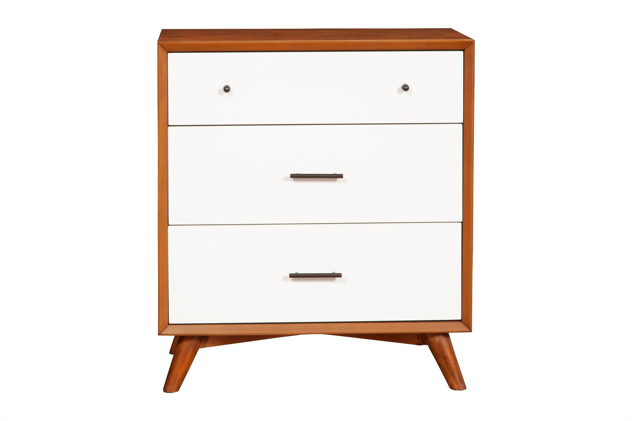 Contemporary Chest Flynn 999-04 in White, Brown 