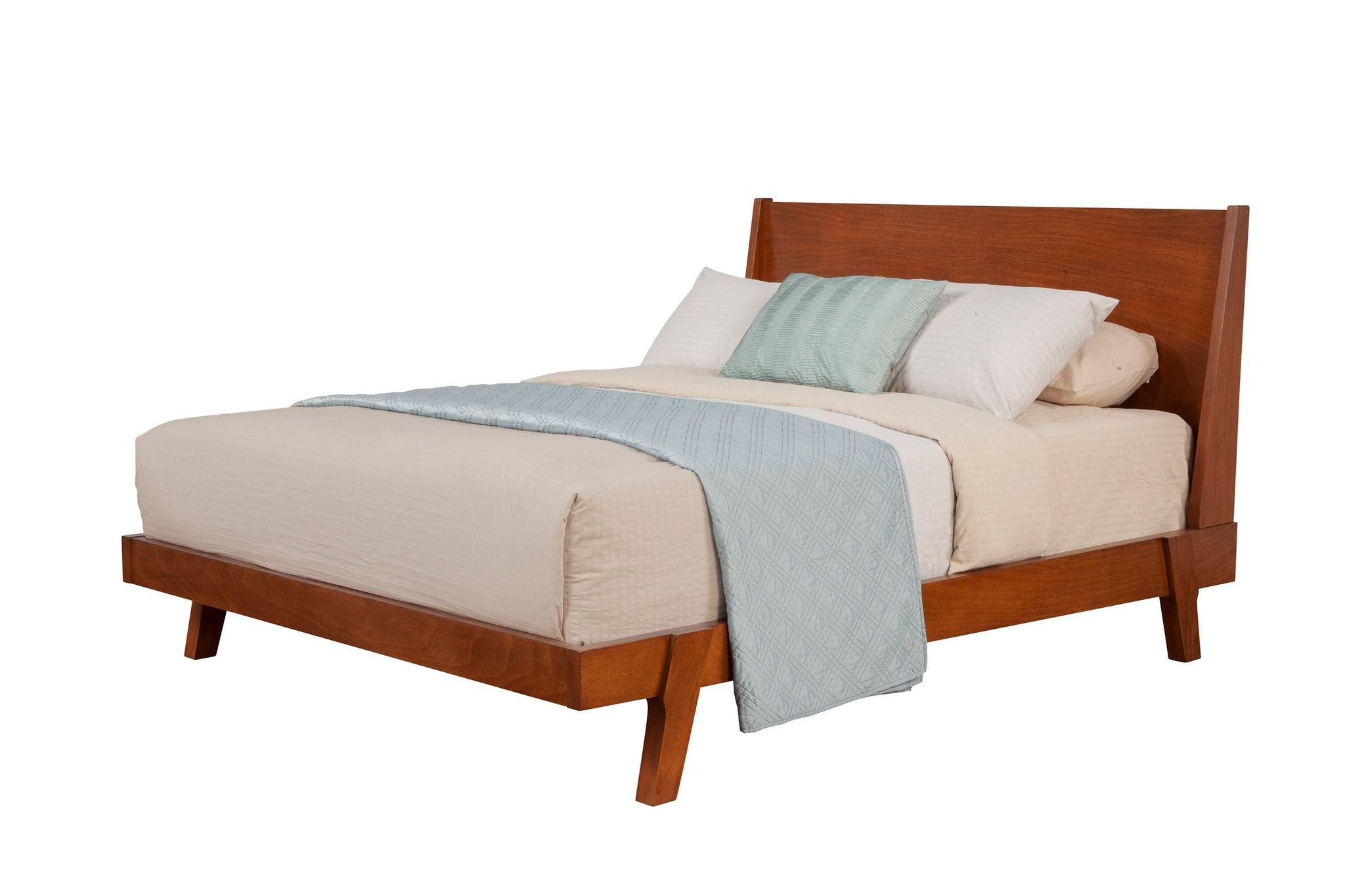 Modern, Traditional Platform Bed DAKOTA 1974-07CK in White, Brown 