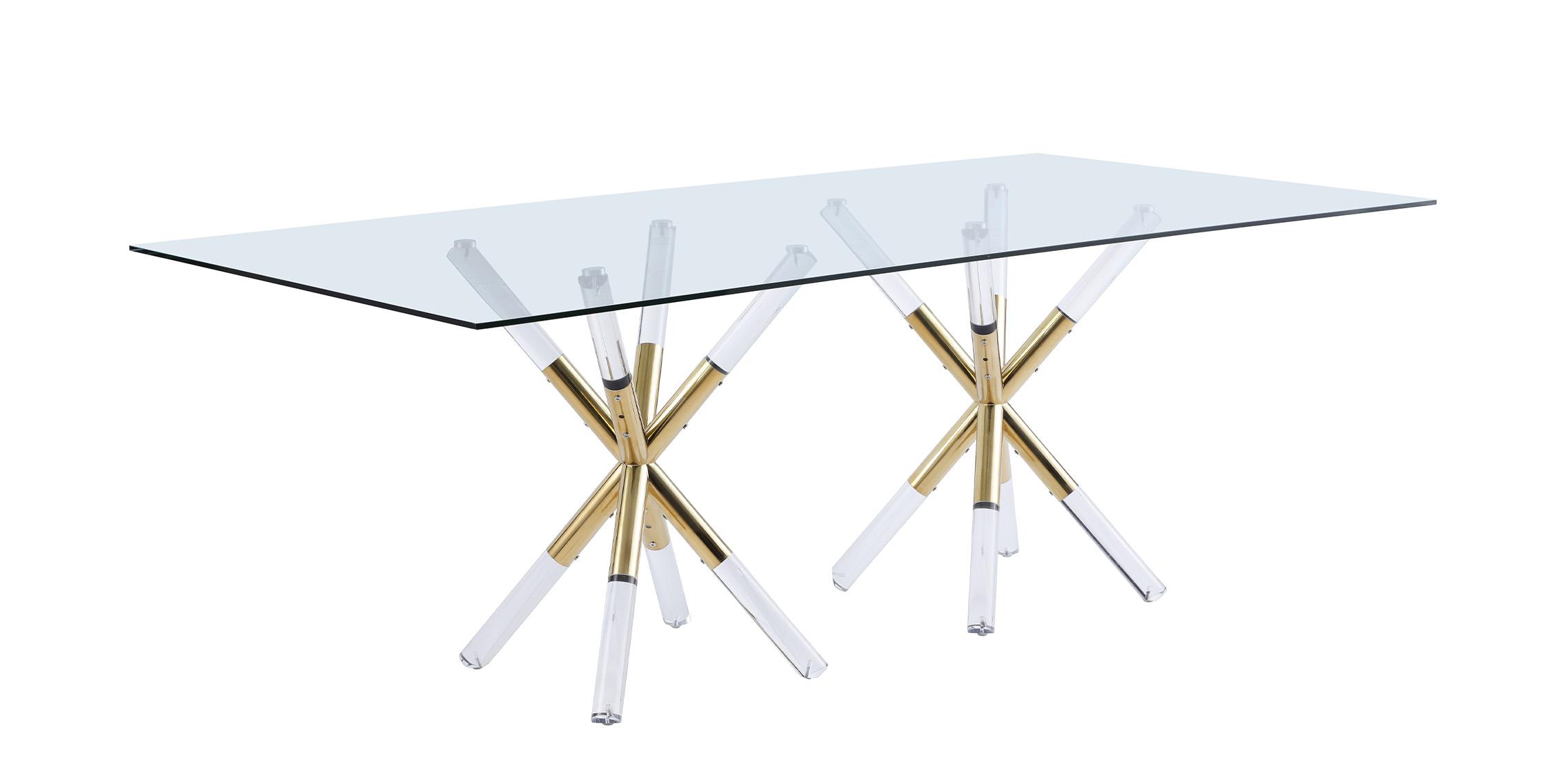 Contemporary Dining Table MERCURY 917-T 917-T in Gold, Black 