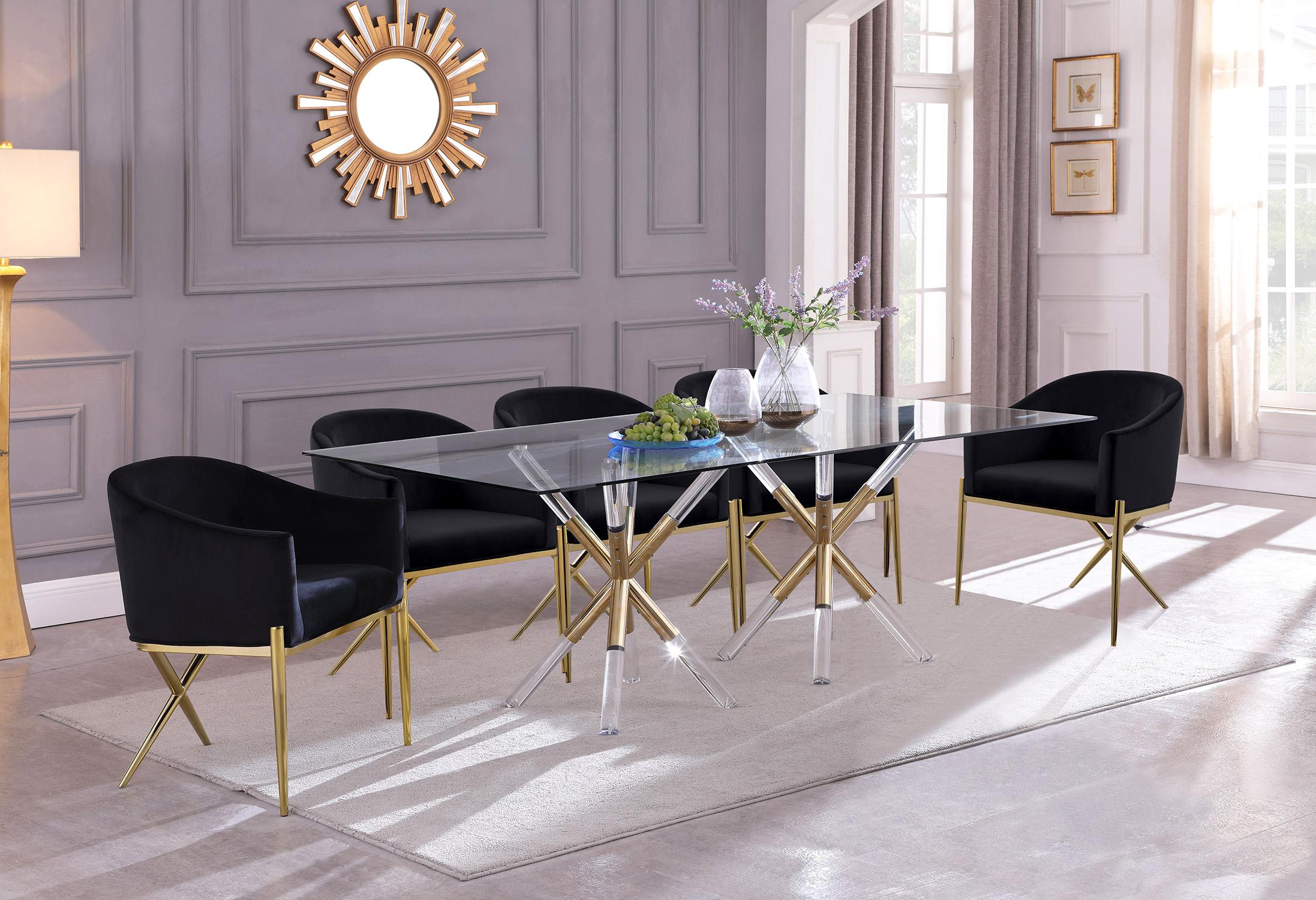 

        
Meridian Furniture MERCURY 917-T Dining Table Gold/Black  704831407068
