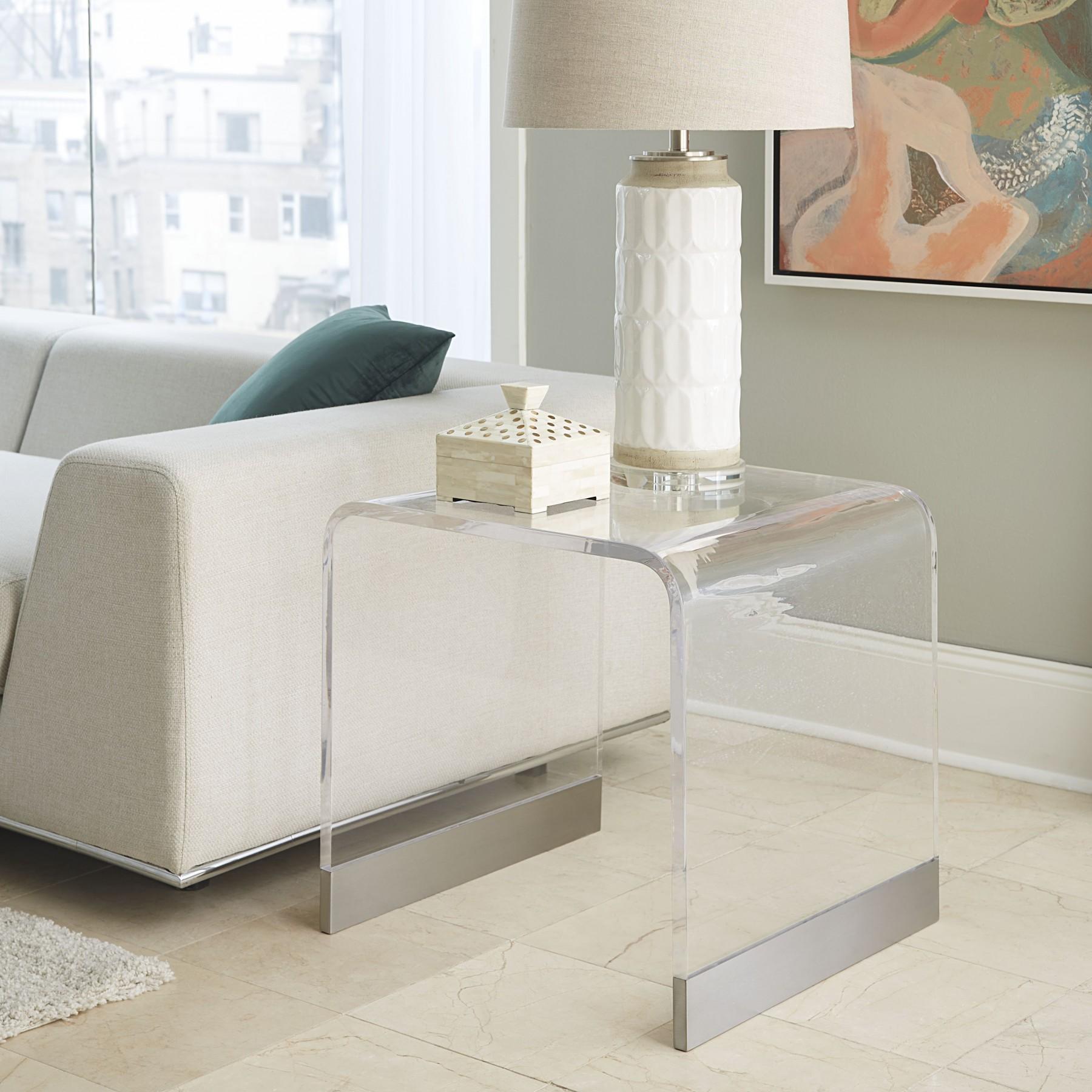 

    
Modus Furniture BOWIE Coffee Table Set Clear ENY321-2PC
