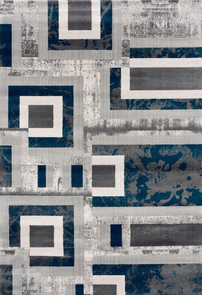 

    
Addison Gray and Blue Geometric Square Area Rugs 5x8 by Art Carpet

