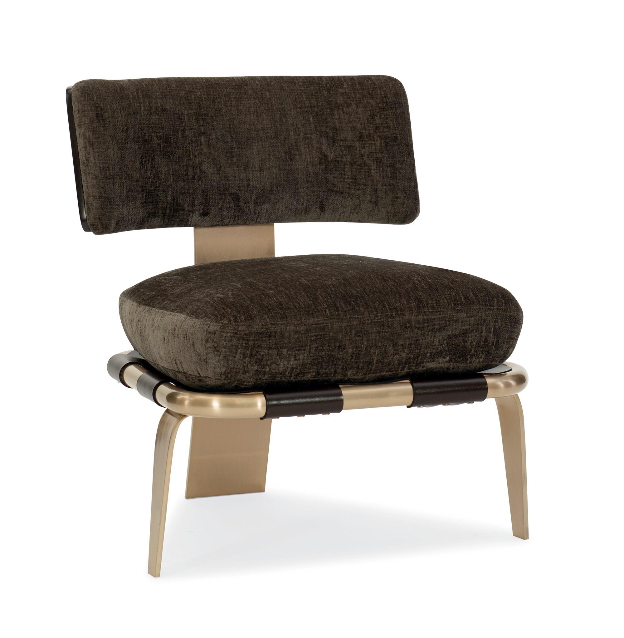 

    
Aged Bourbon & Golden Bronze Accent Chair Set 2Pcs AIRFLOW CHAIR by Caracole
