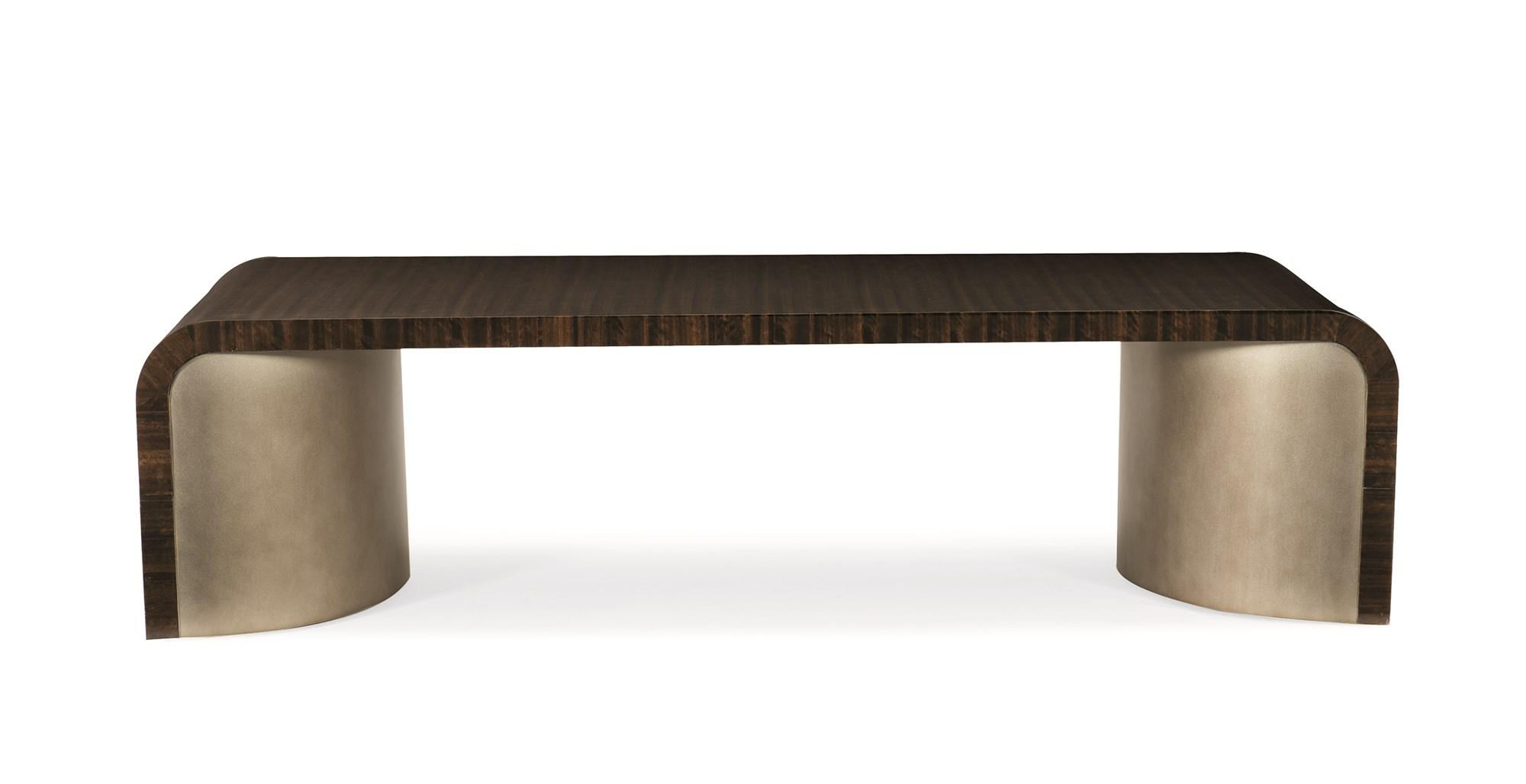 

    
Aged Bourbon & Smoked Bronze STREAMLINE COCKTAIL TABLE by Caracole
