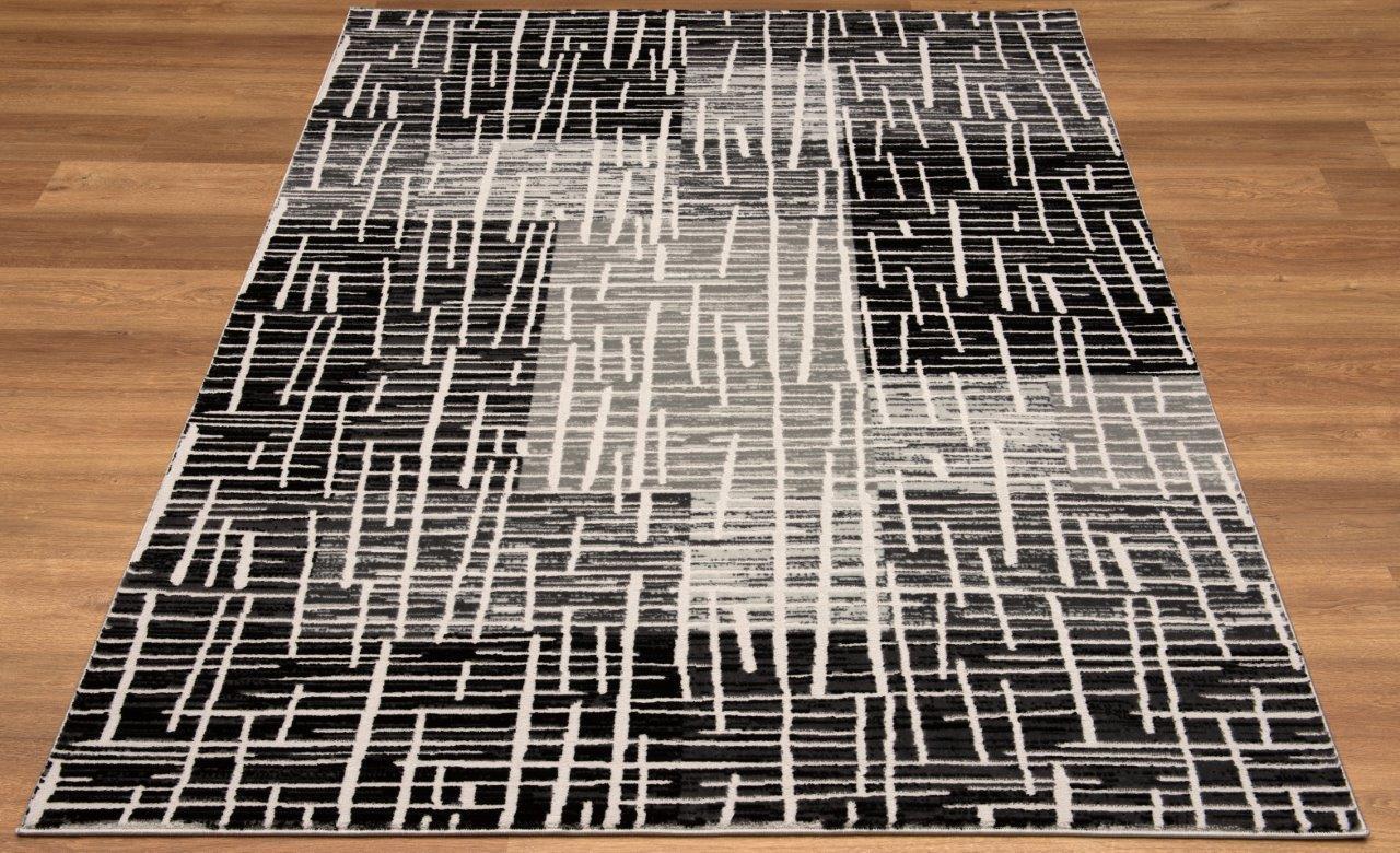 

    
Aiken CrossHatch Grey and Black Rug 5x8 by Art Carpet
