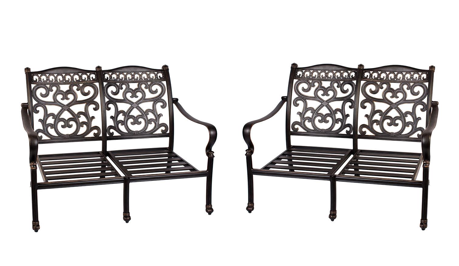 

    
Alexis Cast Aluminum  Deep Seat Loveseat High Back w/ Natural Sunbrella Cushion Set of 2 by CaliPatio SPECIAL ORDER

