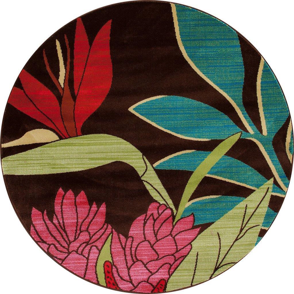 

    
Alliston Aloha Brown 5 ft. 3 in. Round Area Rug by Art Carpet
