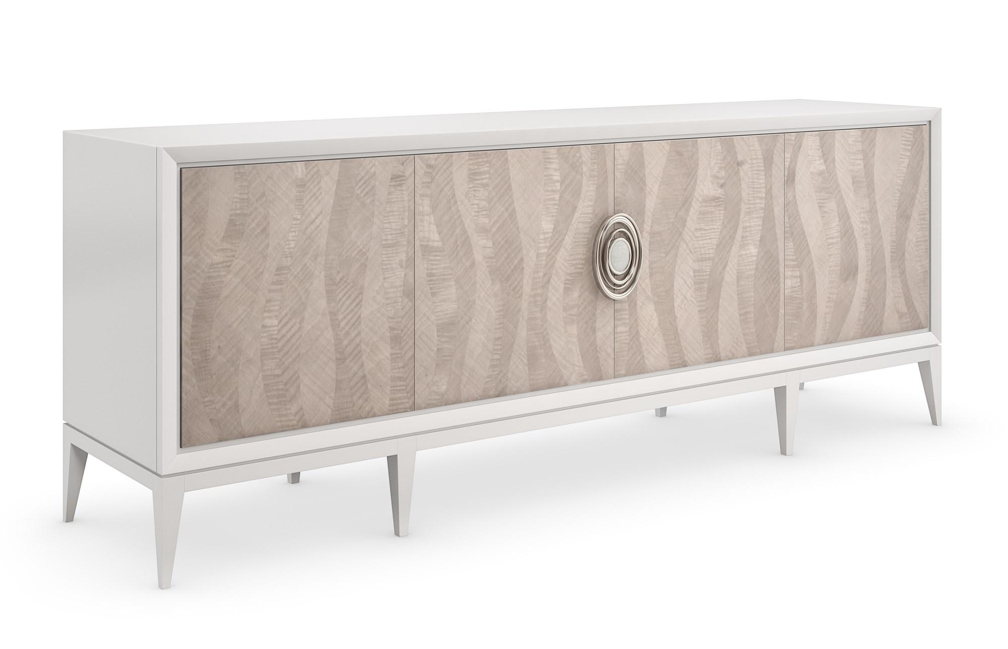 Contemporary Media Console NOW STREAMING CLA-422-533 in Almond 