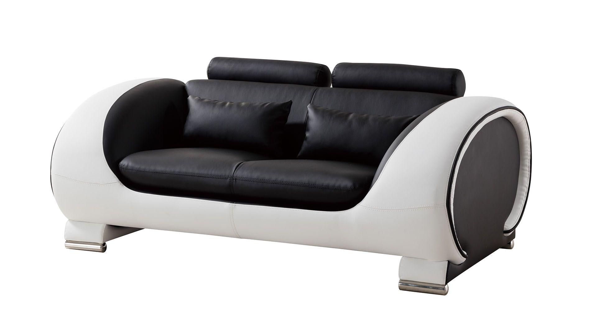 

                    
American Eagle Furniture AE-D802-BK-W Sofa Set White/Black Bonded Leather Purchase 
