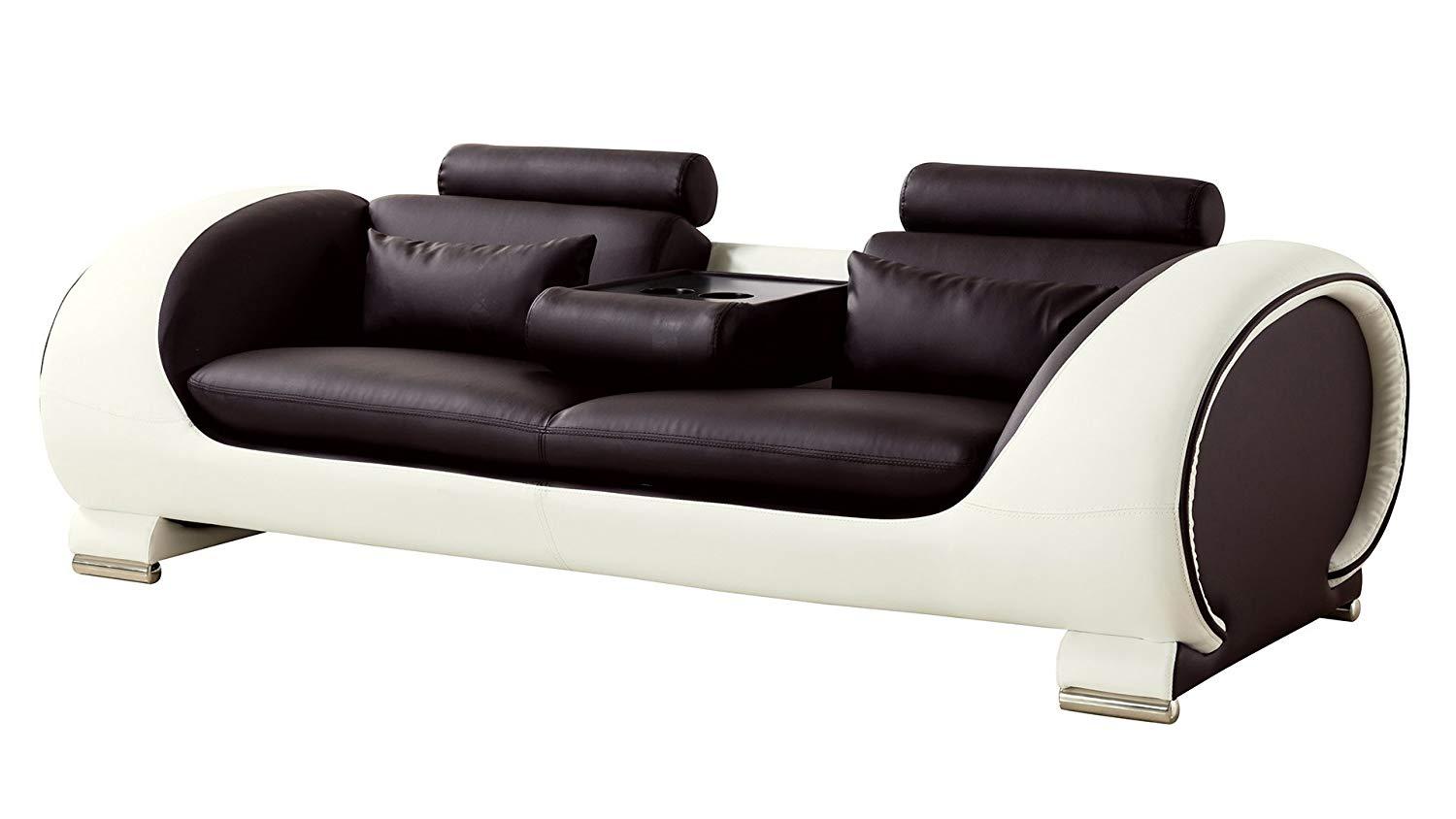 

    
American Eagle AE-D802-DC-CR Modern Dark Chocolate & Cream Bonded Leather Sofa
