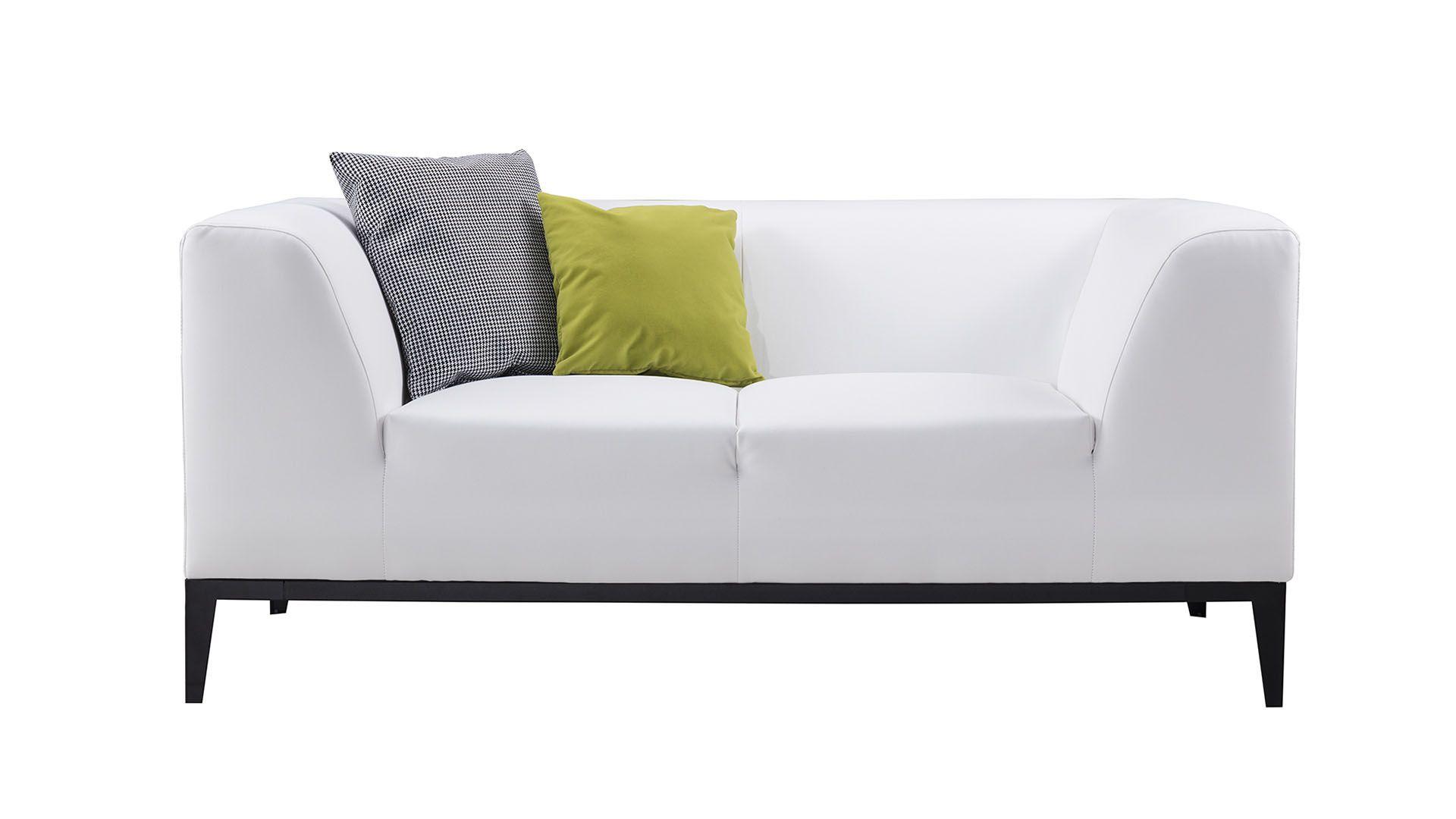 

    
White Faux Leather Loveseat AE-D820-W American Eagle Modern
