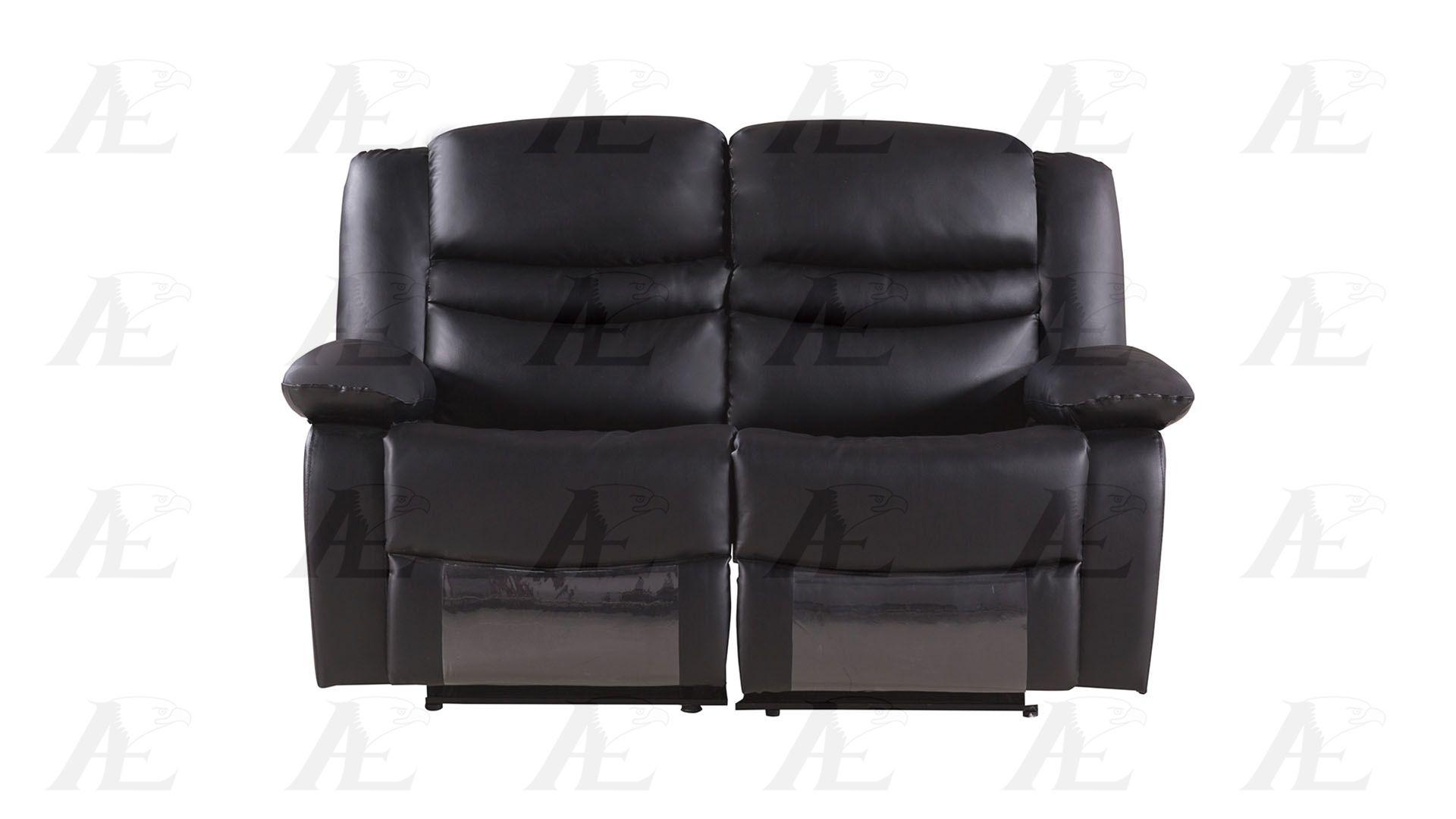 

    
American Eagle AE-D823-BK Modern Black Bonded Leather Loveseat
