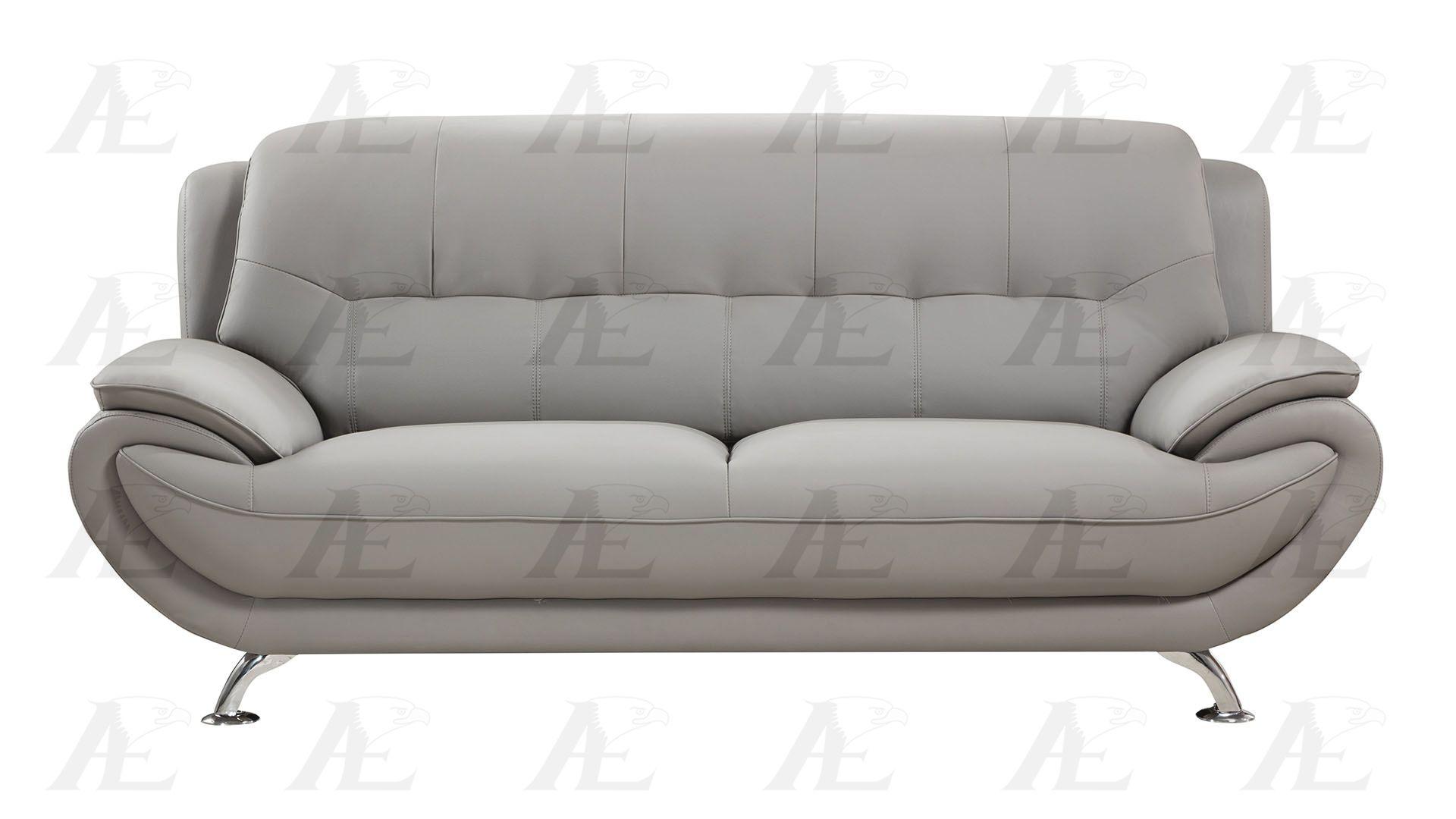 

    
American Eagle AE208 Gray Bonded Leather Living Room Sofa Set 3pcs in Modern Style
