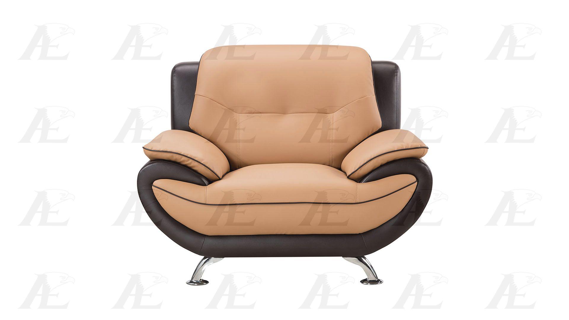 

    
American Eagle Furniture AE208-YO-BR Sofa and Chair Dark Brown/Light Brown AE208-YO-BR-Set-2
