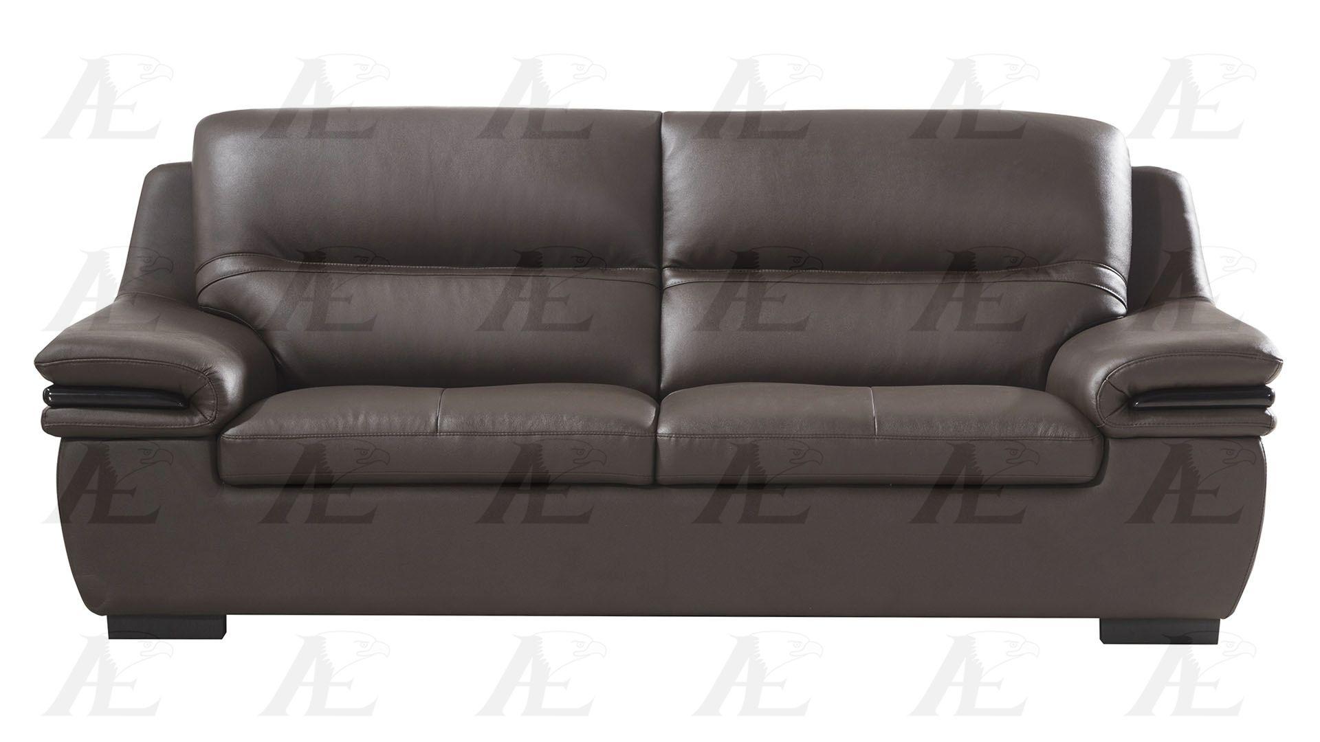 

    
American Eagle EK-B113 Dark Chocolate Genuine Leather Living Room Sofa Set 2pcs in Modern Style
