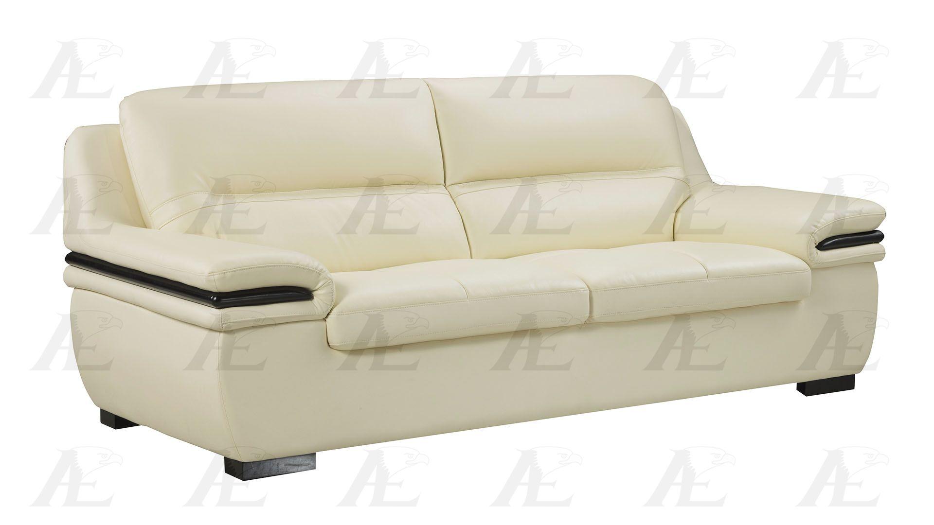 

    
American Eagle EK-B113 Ivory Genuine Leather Living Room Sofa Set 2pcs in Modern Style
