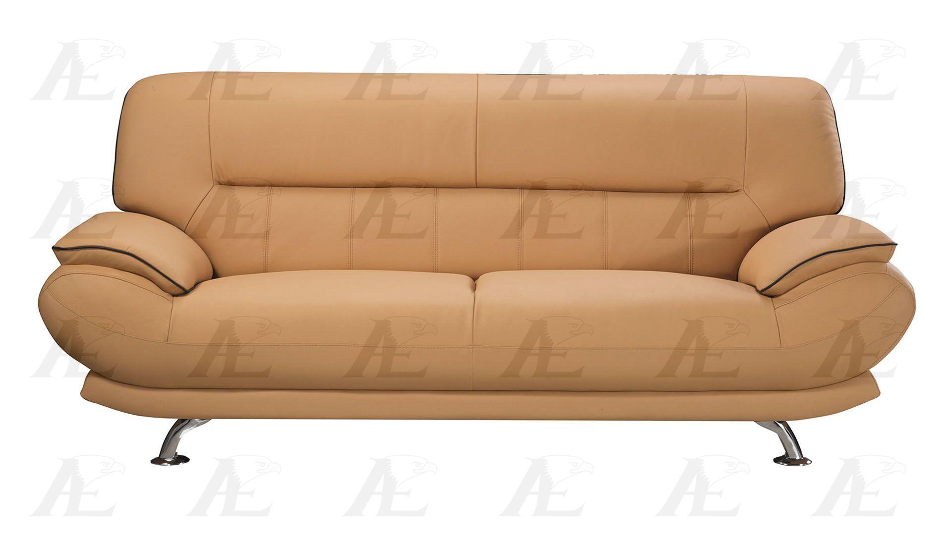 

    
American Eagle EK-B118 Yellow Genuine Leather Living Room Sofa Set 3pcs in Modern Style
