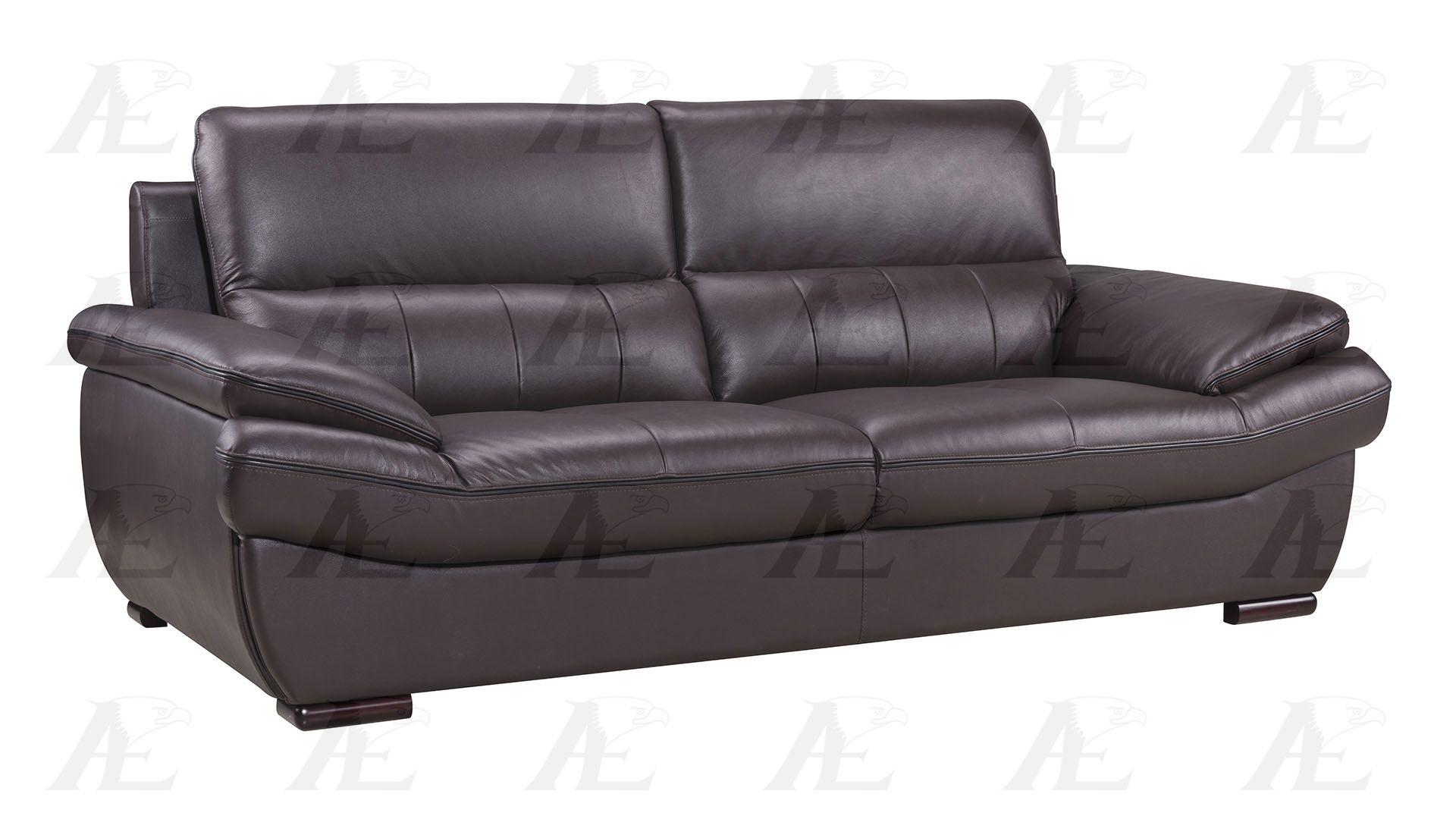 

    
American Eagle EK-B305 Dark Chocolate Genuine Leather Living Room Sofa Set 2pcs in Contemporary Style
