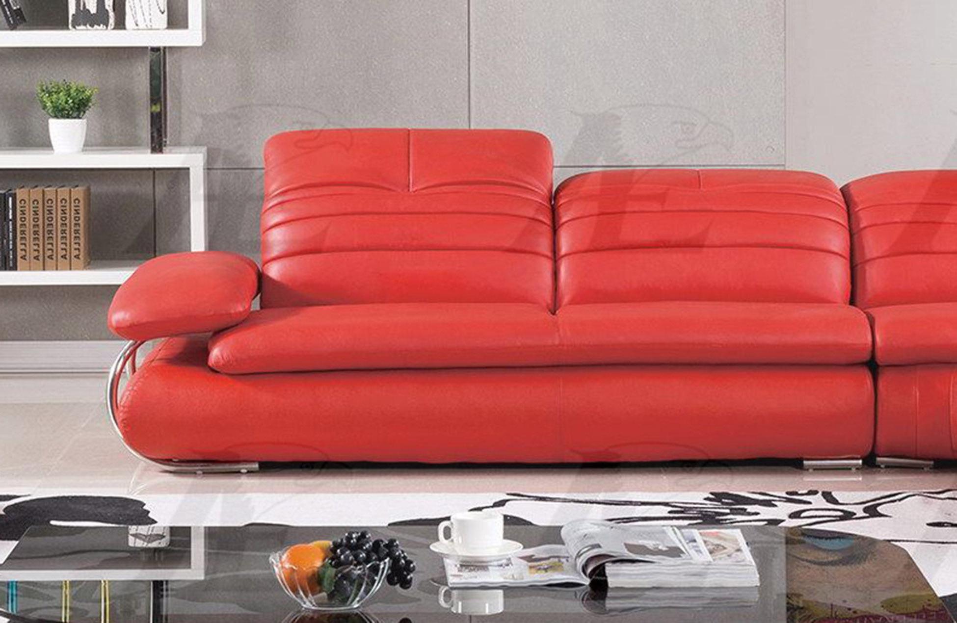 

                    
American Eagle Furniture EK-LB119-RED Sofa Chaise Coffe Table and 2 Ottomans Set Red Genuine Leather Purchase 
