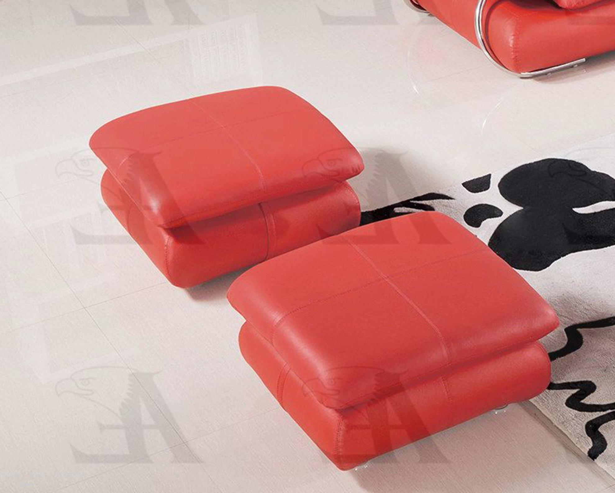 

    
EK-LB119-RED Sofa Chaise Coffe Table and 2 Ottomans Set
