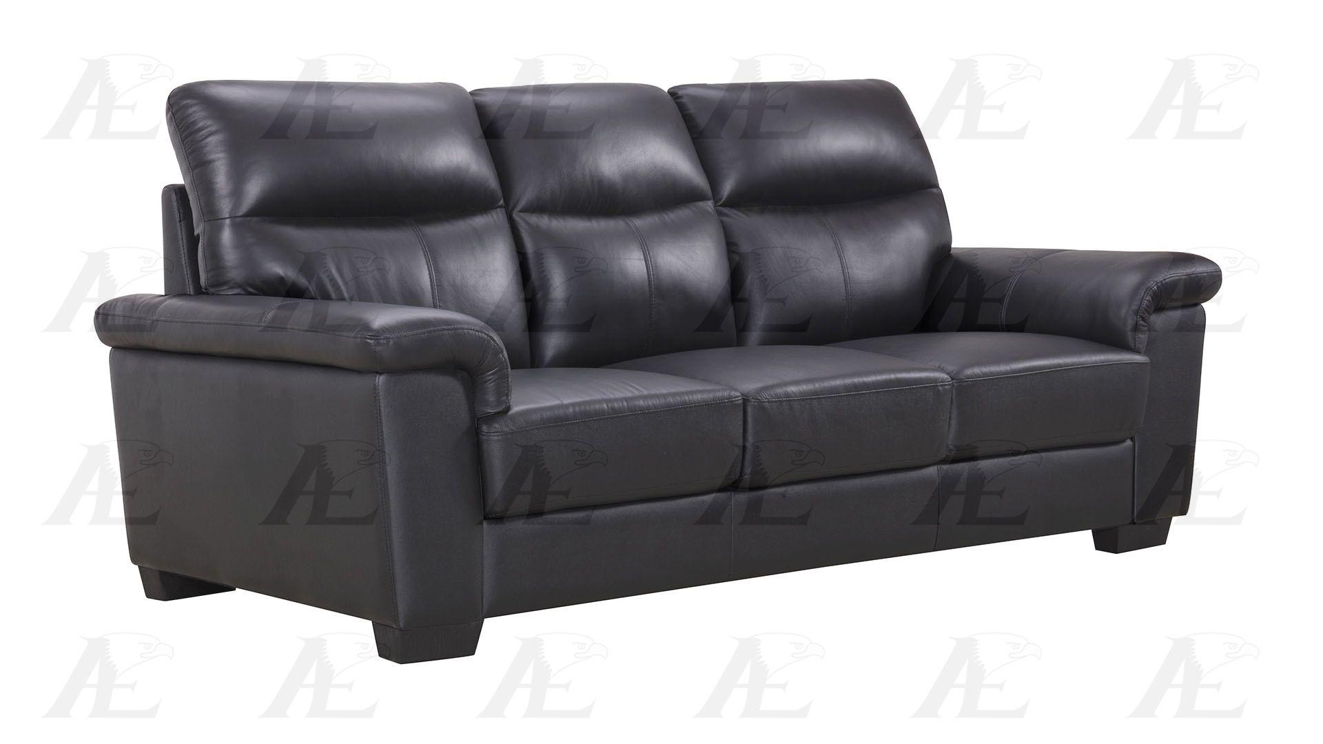 

    
American Eagle EK515 Black Genuine Leather Living Room Sofa Set 2pcs in Contemporary Style
