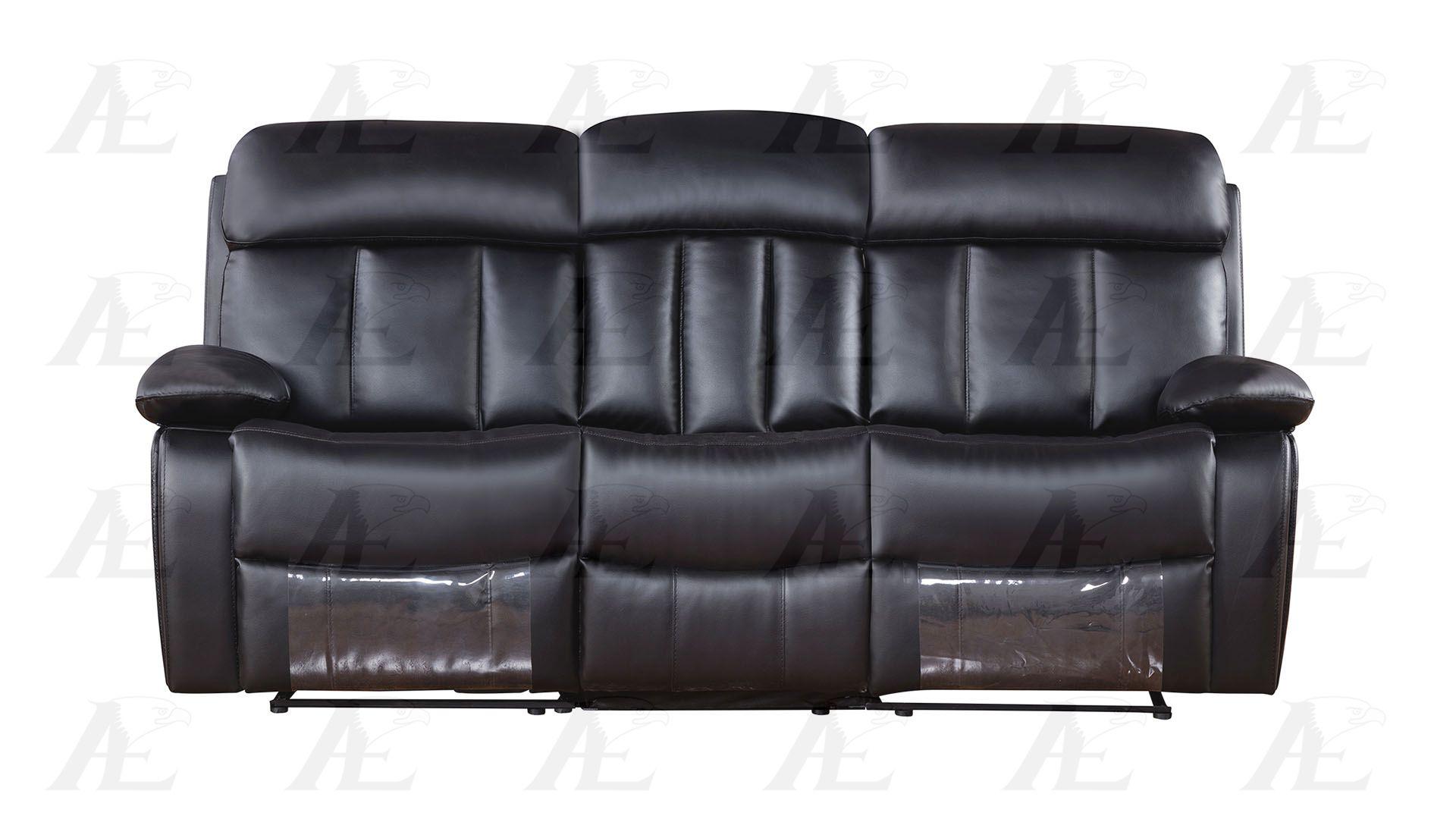 

    
American Eagle Furniture AE-D825-BK Black  Recliner Sofa  Loveseat and Chair Set Bonded Leather 3Pcs Modern
