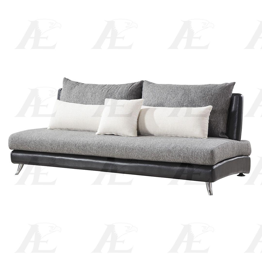 

    
AE-F60 Grey Fabric & Leather Sectional Sofa Set 3Pcs AE-F60 American Eagle Modern
