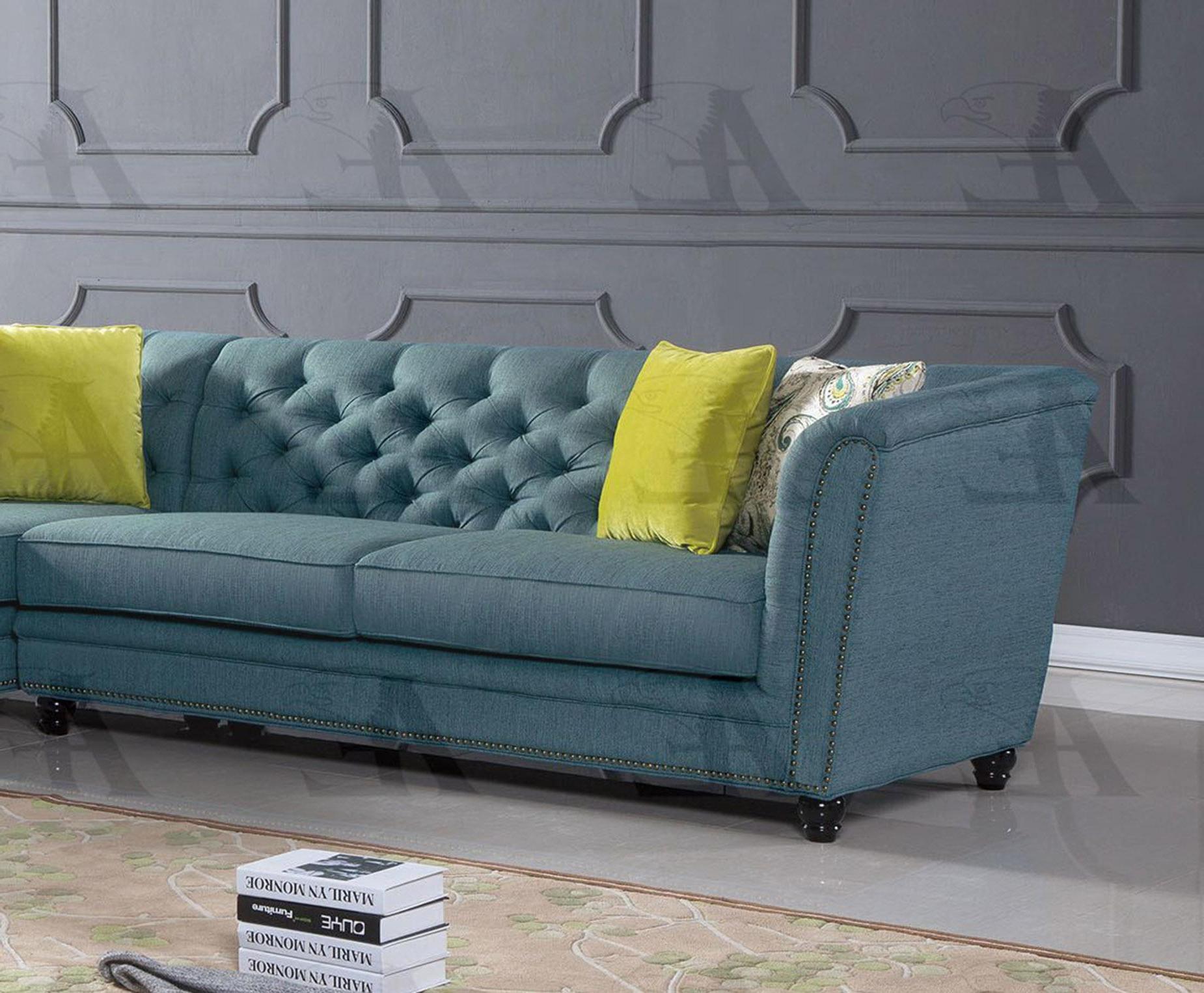 

    
American Eagle Furniture AE-L2219-BLUE Sectional Sofa Living Room Set Blue AE-L2219-BLUE Set-2 RHC
