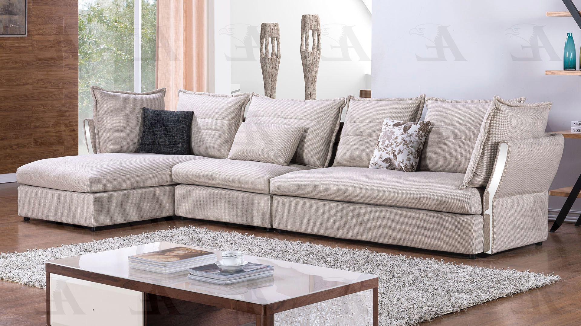 

    
American Eagle Furniture AE-L2319 Gray Fabric Tufted Sectional Sofa Chaise and Chair Set Left Hand Chase 3Pcs
