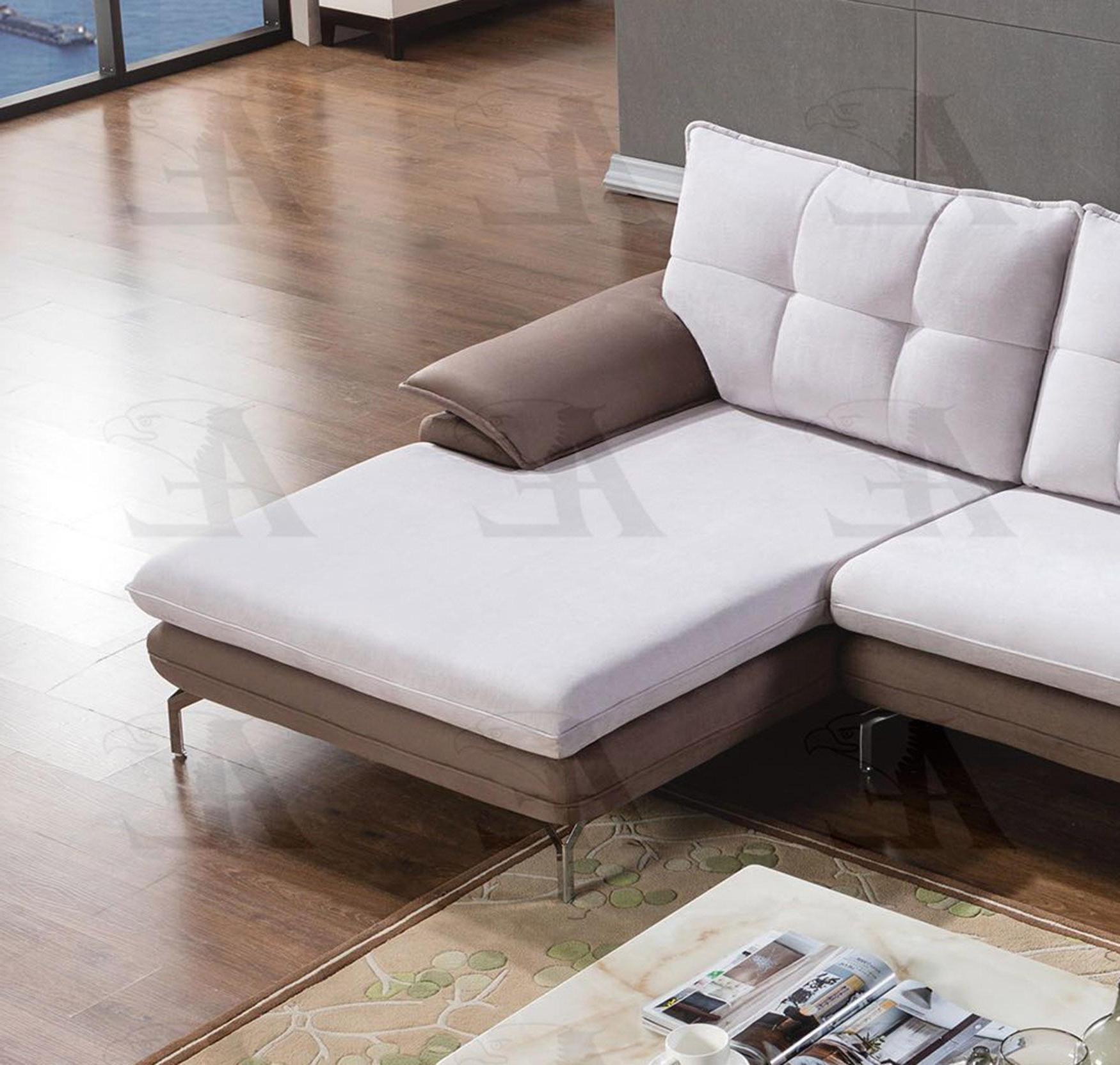 

    
American Eagle Furniture AE-L2366 Sectional Sofa White/Brown AE-L2366 Set-2 LHC
