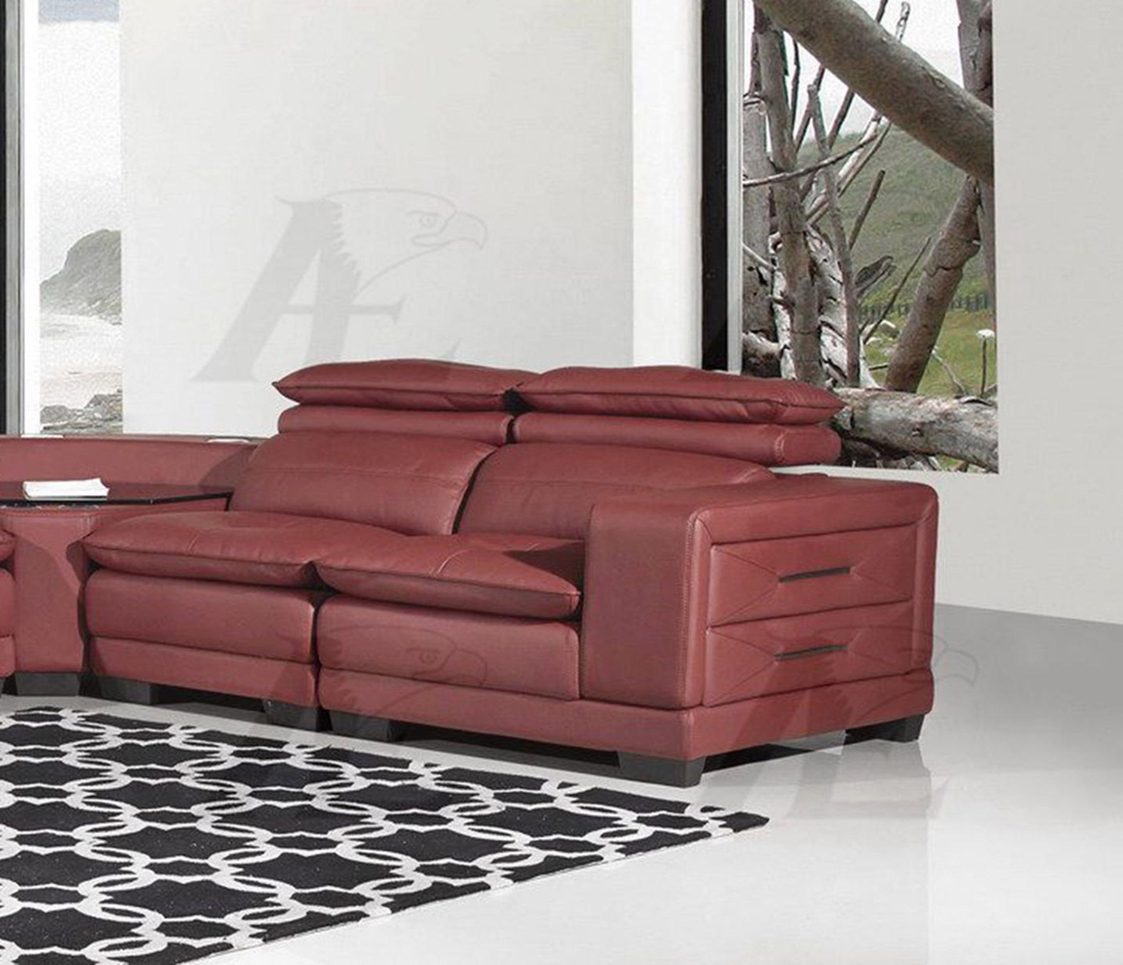 

    
American Eagle Furniture AE-L688M-DR L-shape Sectional Red AE-L688M-DR Set-6
