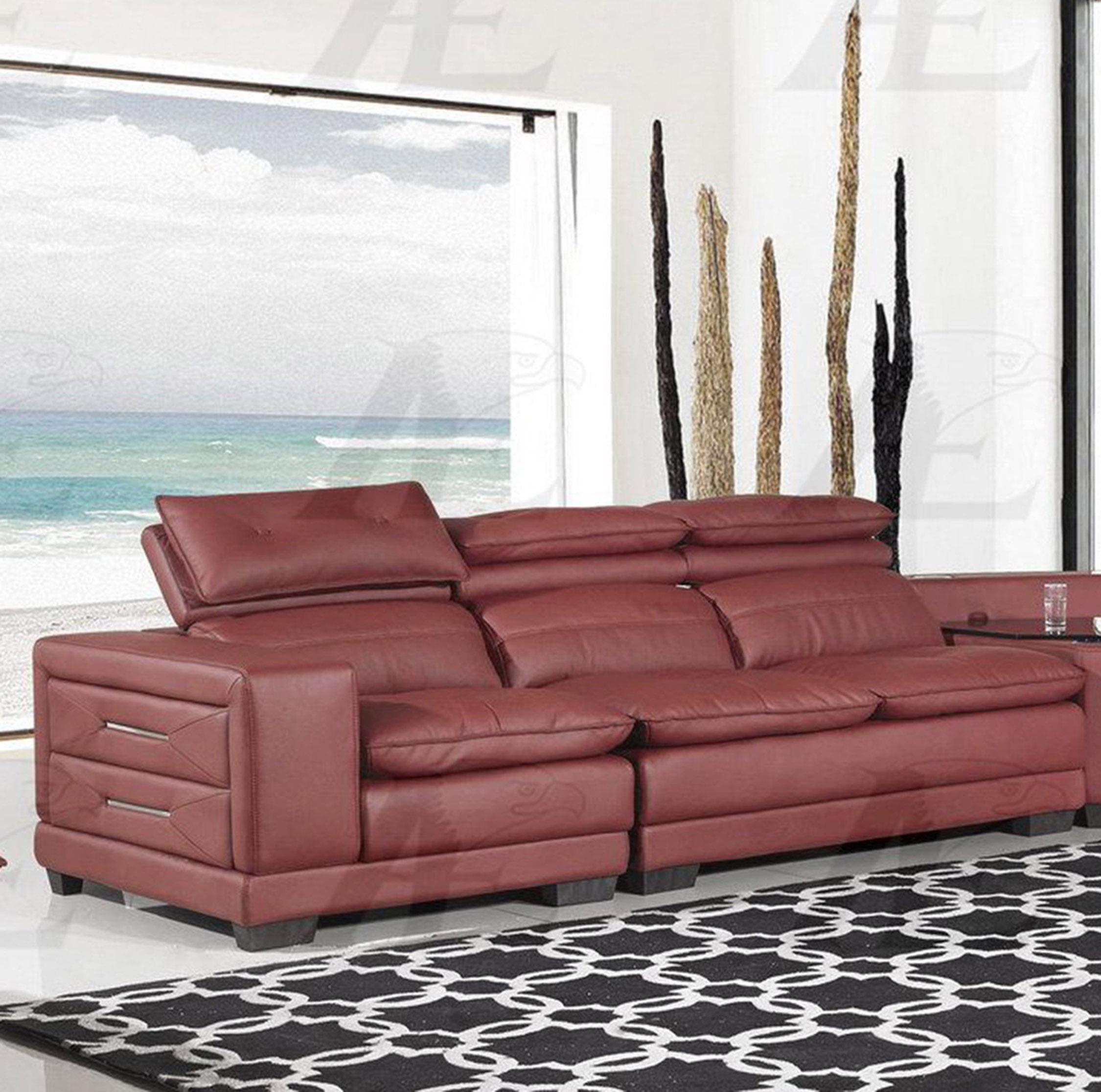 

                    
American Eagle Furniture AE-L688M-DR L-shape Sectional Red Microfiber Purchase 
