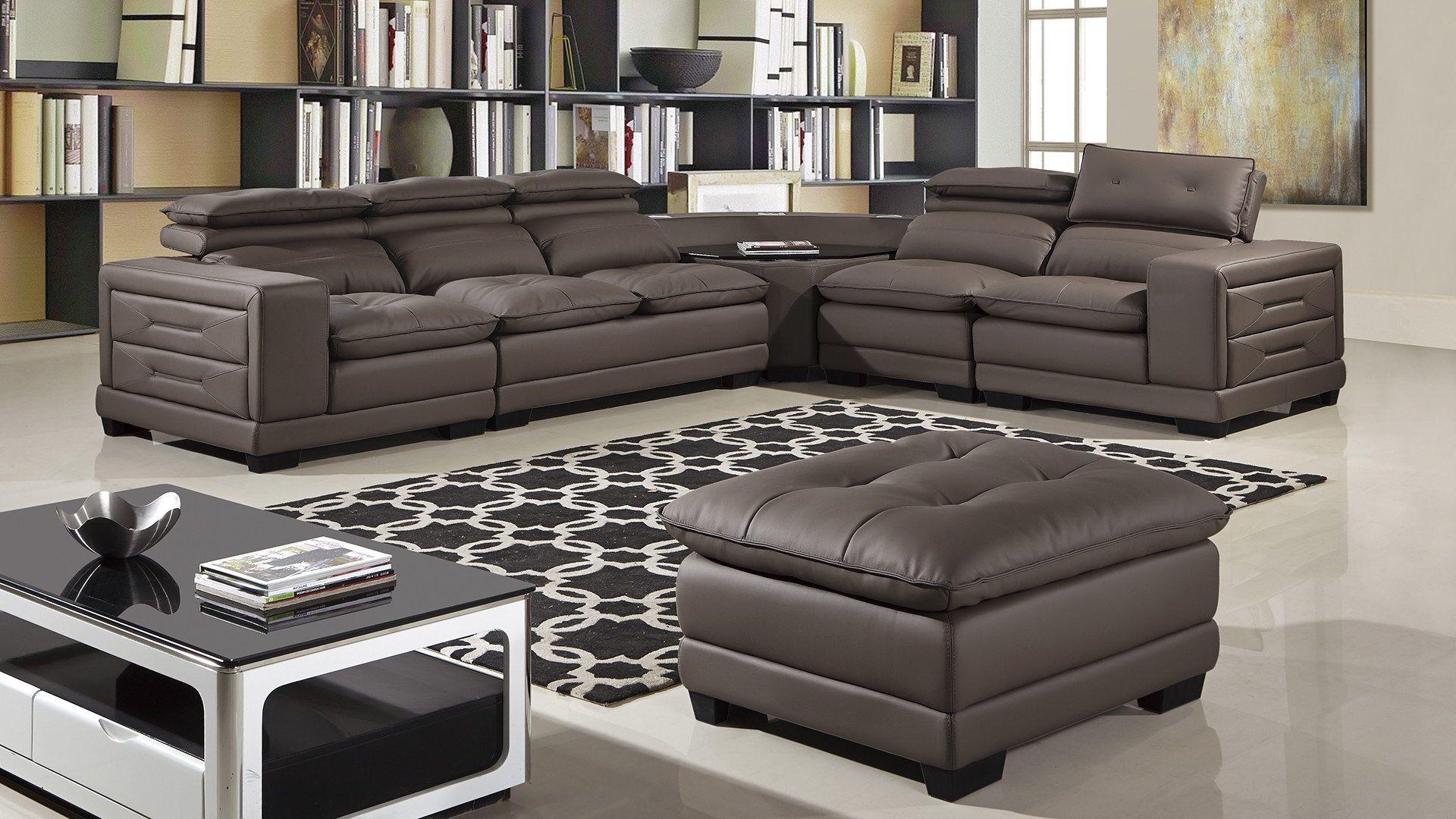

    
Taupe Microfiber Leather L-shape Sectional AE-L688M-TPE American Eagle Modern
