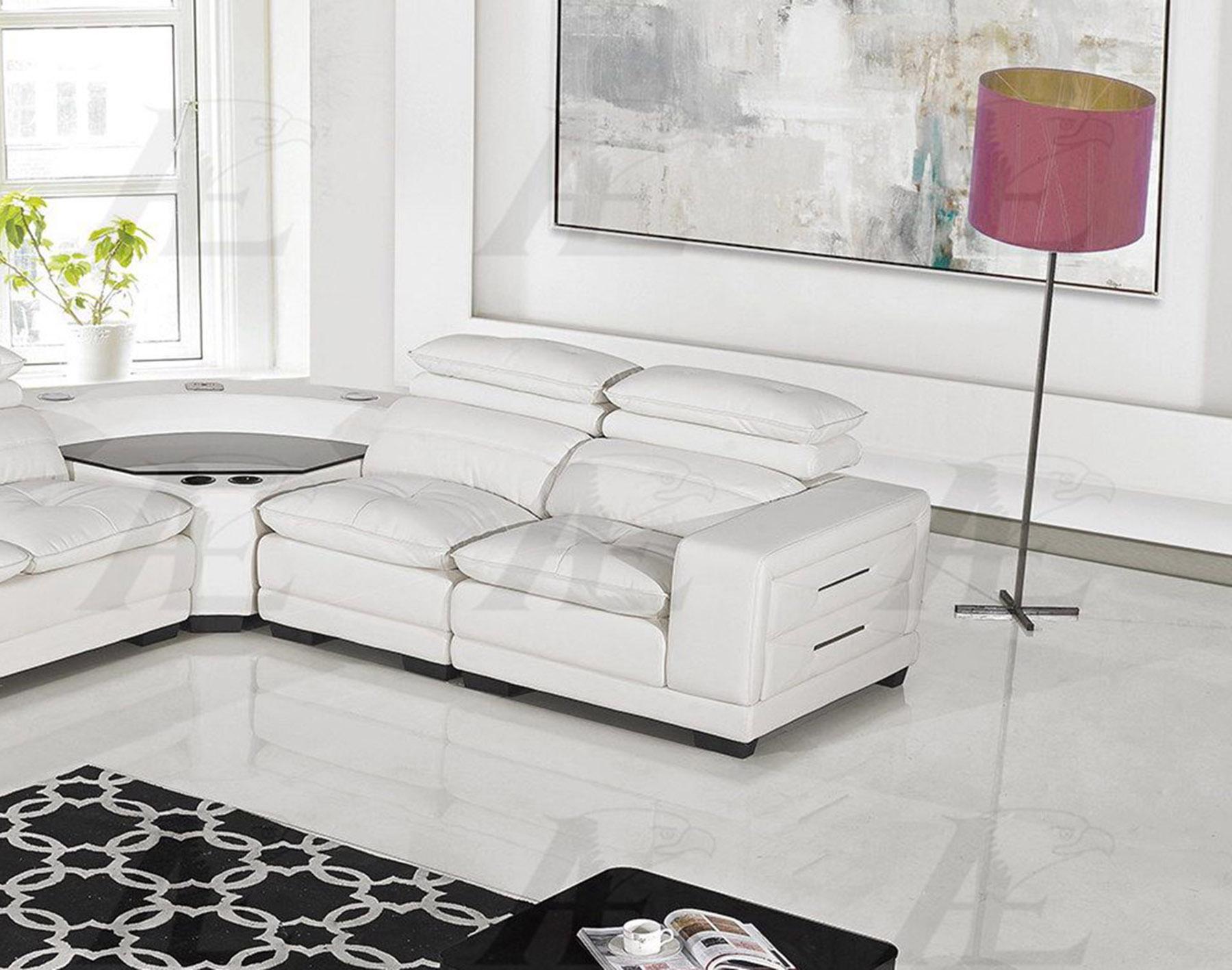 

                    
American Eagle Furniture AE-L688M-W Sectional Sofa Set White Microfiber Purchase 

