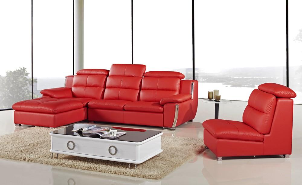 

    
Red Bonded Leather Sectional Set 3Pcs RIGHT American Eagle AE-L729-RED
