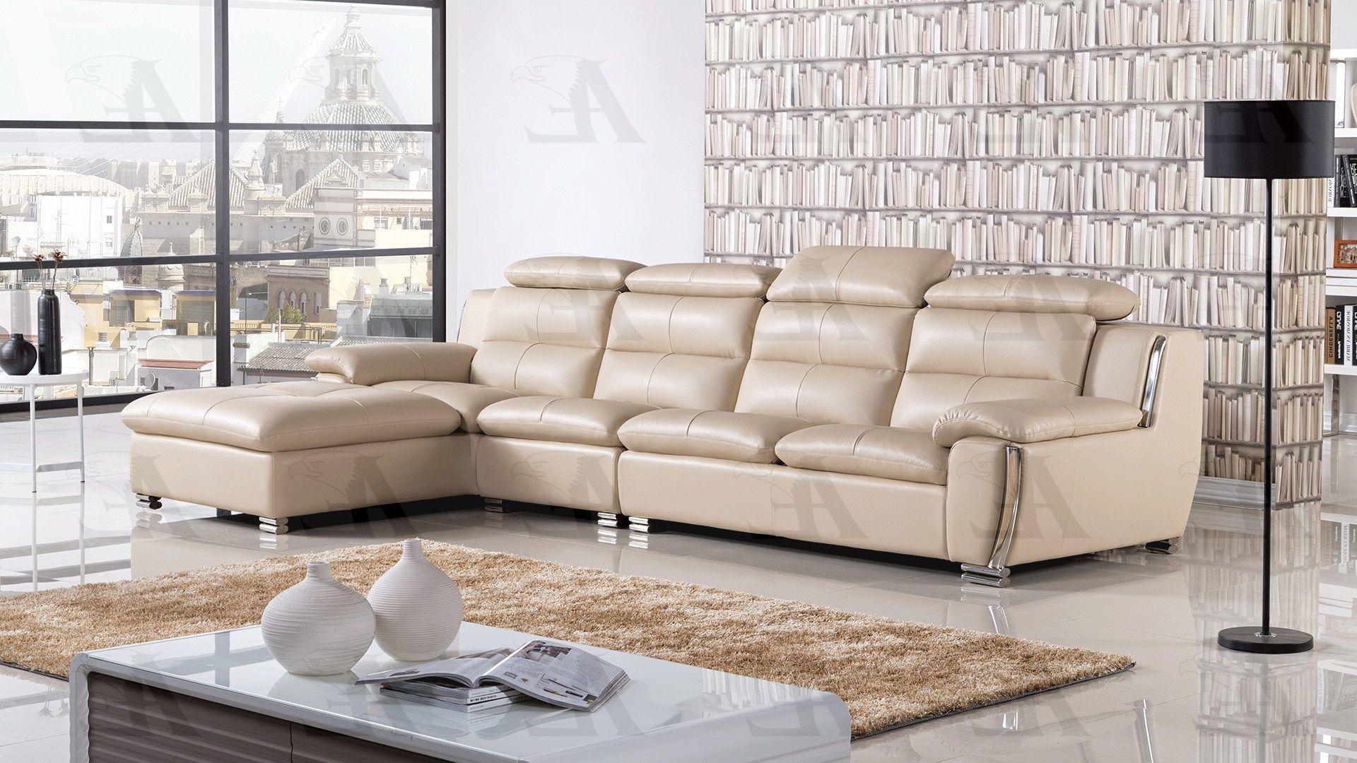 

    
Modern Tan Bonded Leather Sectional Set 3Pcs RIGHT American Eagle AE-L729-TAN
