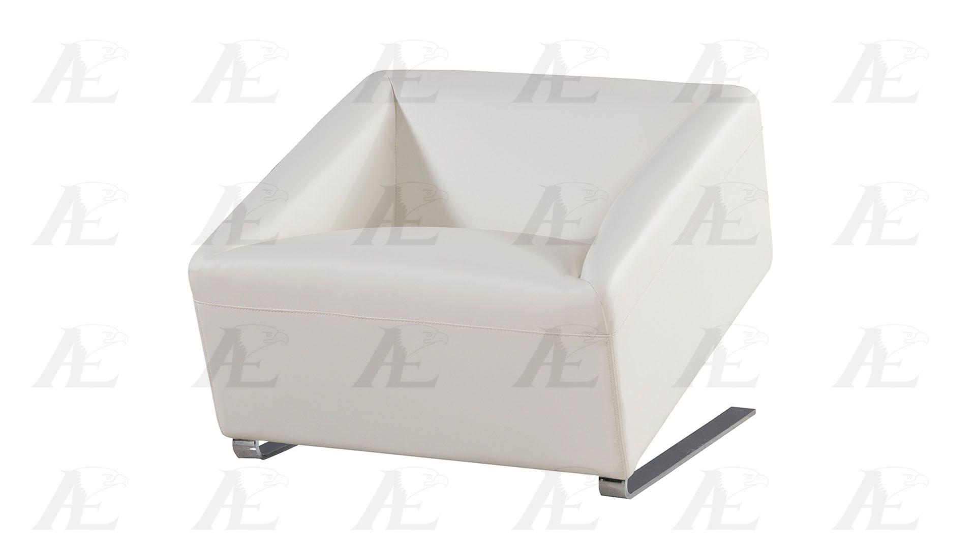 

    
Ivory  Bonded Leather Accent Chair American Eagle AE1181-IV
