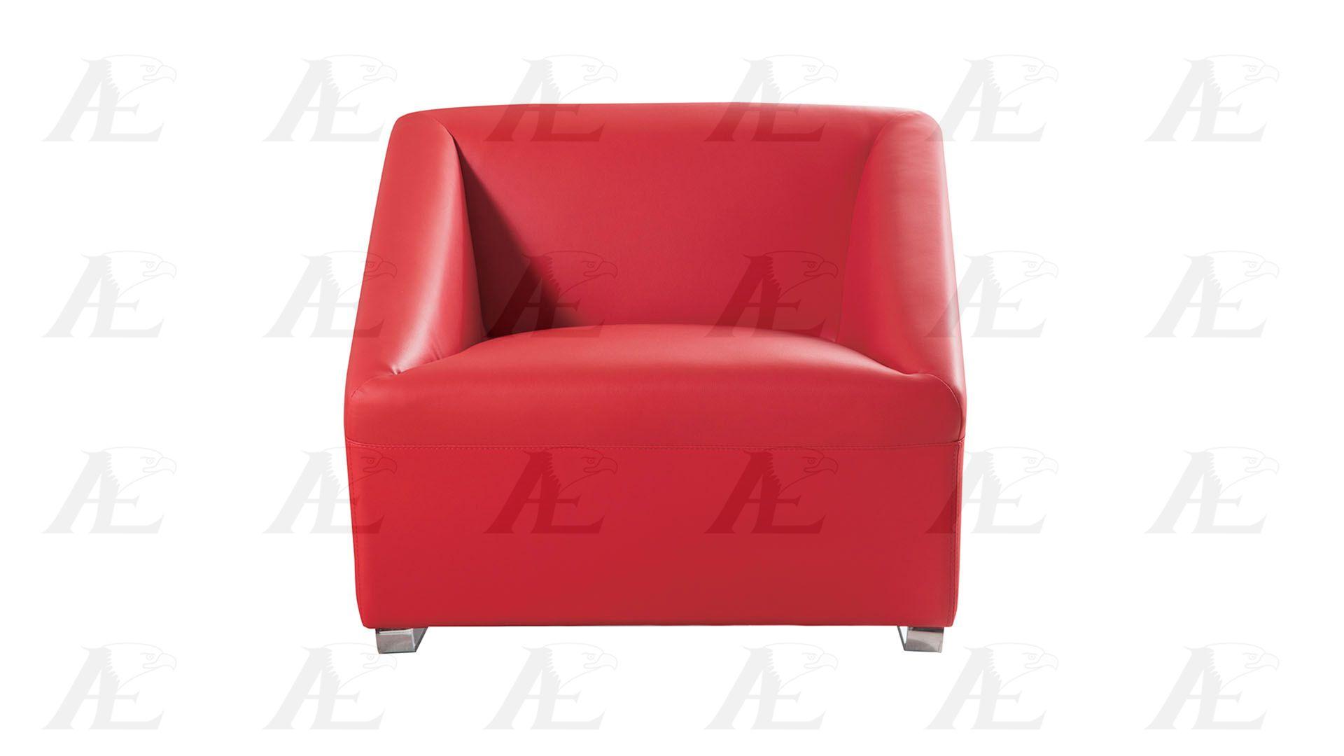 

    
Red Bonded Leather Accent Chair American Eagle AE1181-RED

