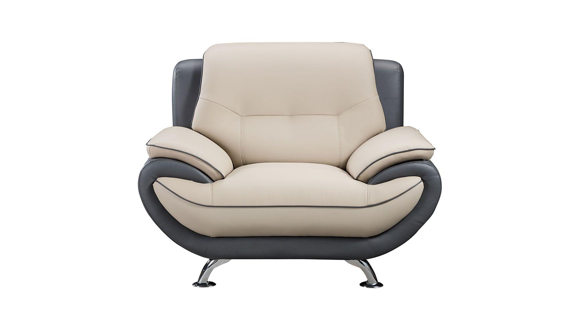 

        
American Eagle Furniture AE208-LG.DG-3PC Sofa Set Light Gray/Gray Faux Leather 00842295100214
