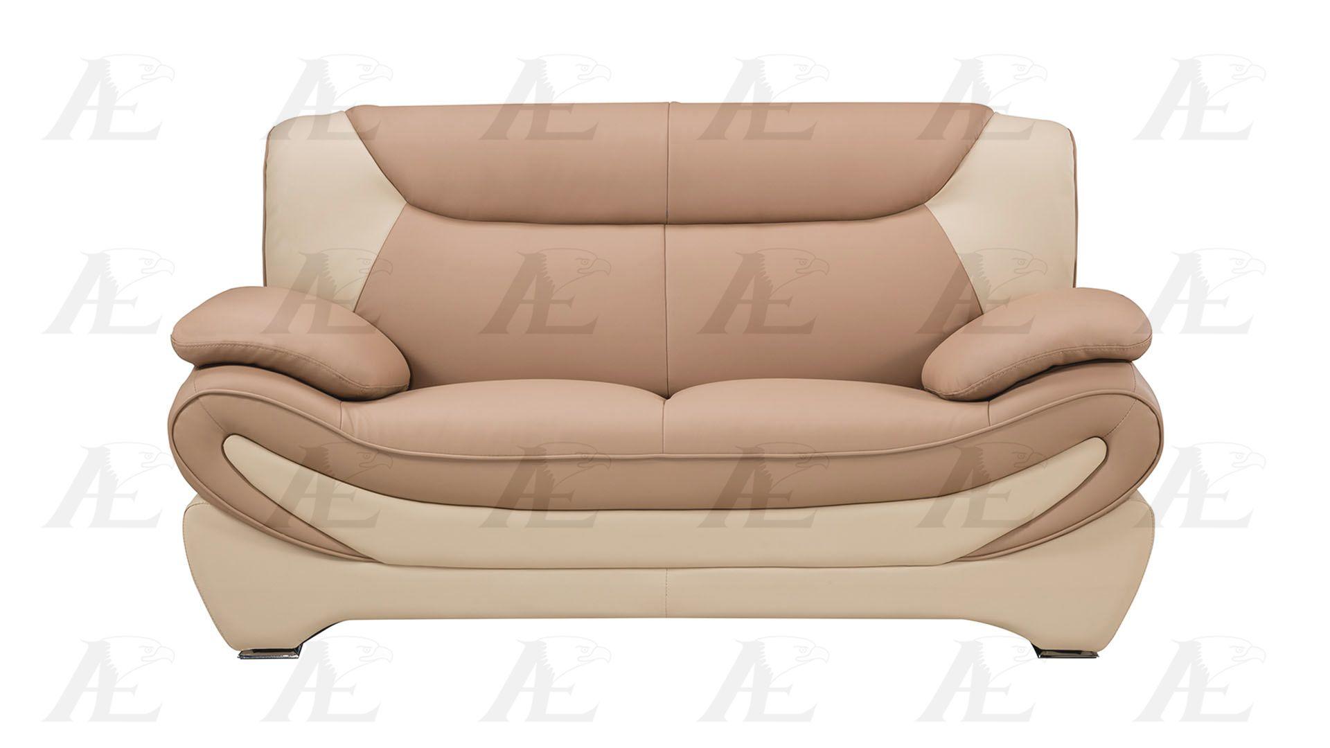 

    
Camel and Ivory Loveseat Faux Leather American Eagle AE209-CA.IV
