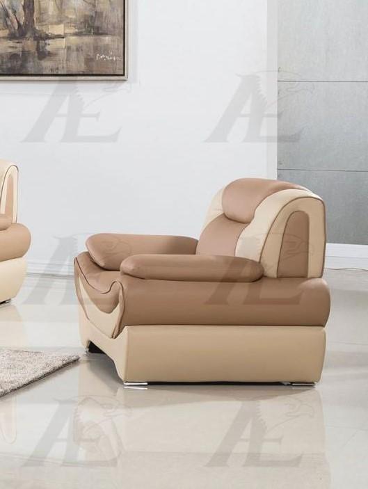 

    
Camel and Ivory Armchair Faux Leather American Eagle AE209-CA.IV
