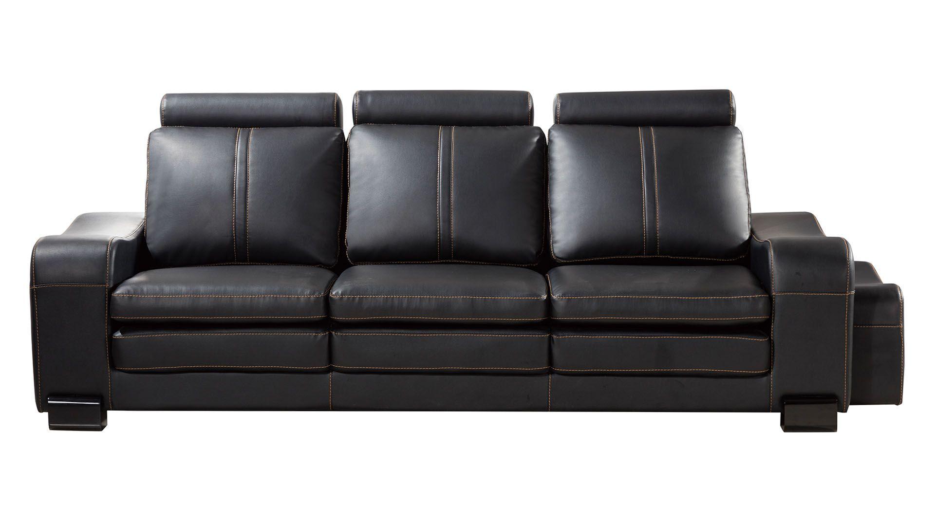 

    
Black Faux Leather Sofa & Ottoman Set 2 Pcs AE210-BK-SF American Eagle Modern
