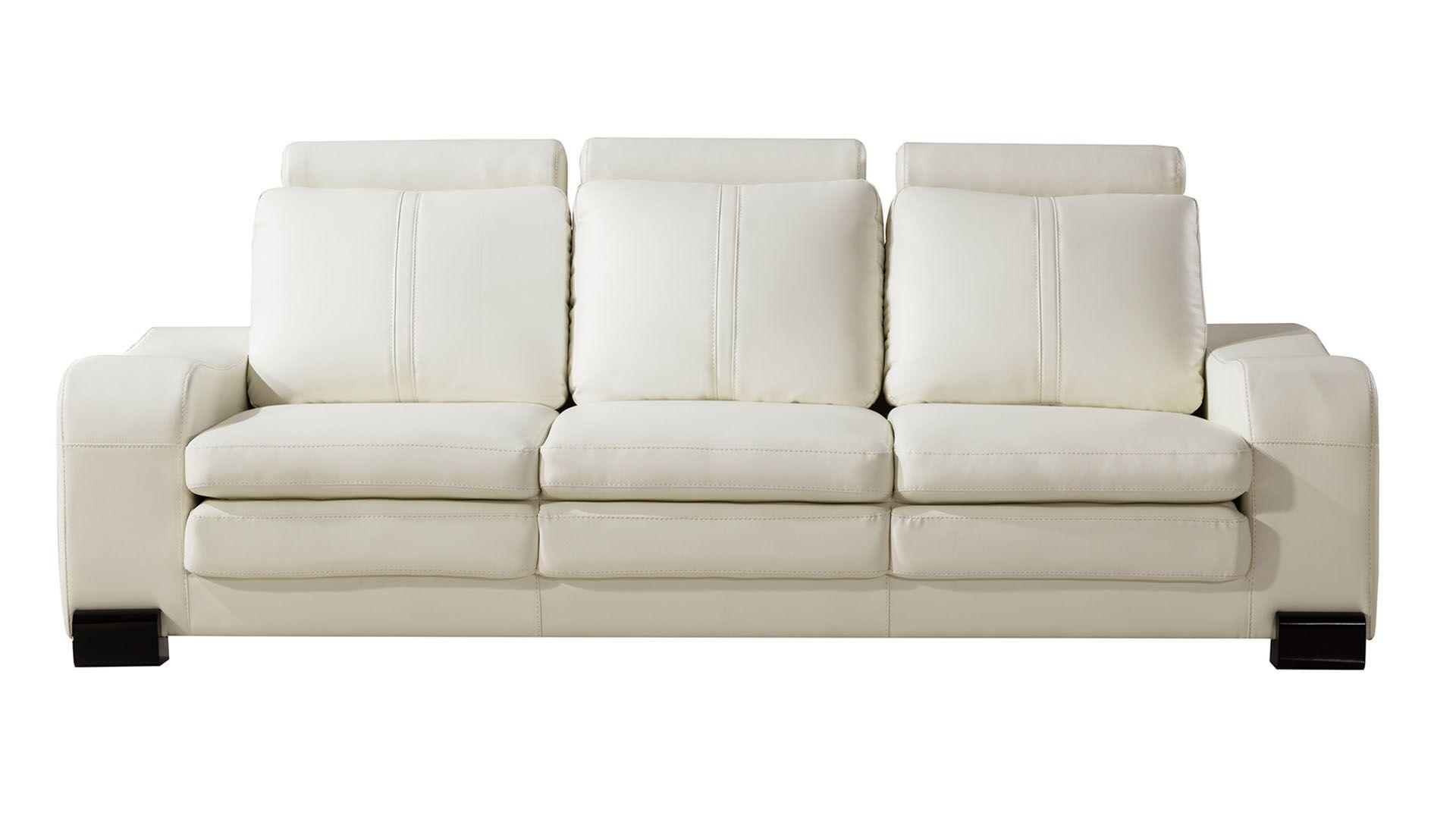 

    
Ivory Faux Leather Sofa and Ottoman Set 2 Pcs AE210-IV-SF American Eagle Modern
