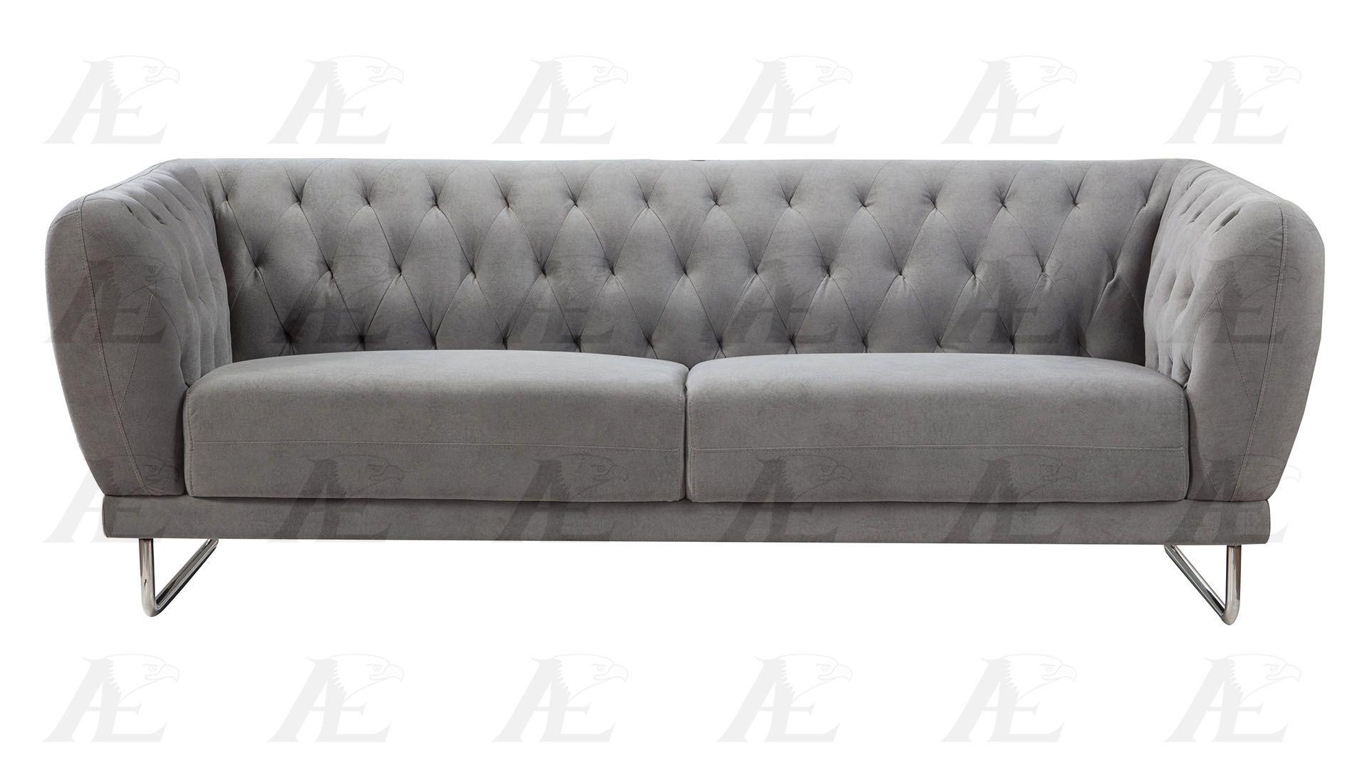 

    
Gray Tufted Sofa & Loveseat Set 2Pcs AE2368-SF American Eagle Modern
