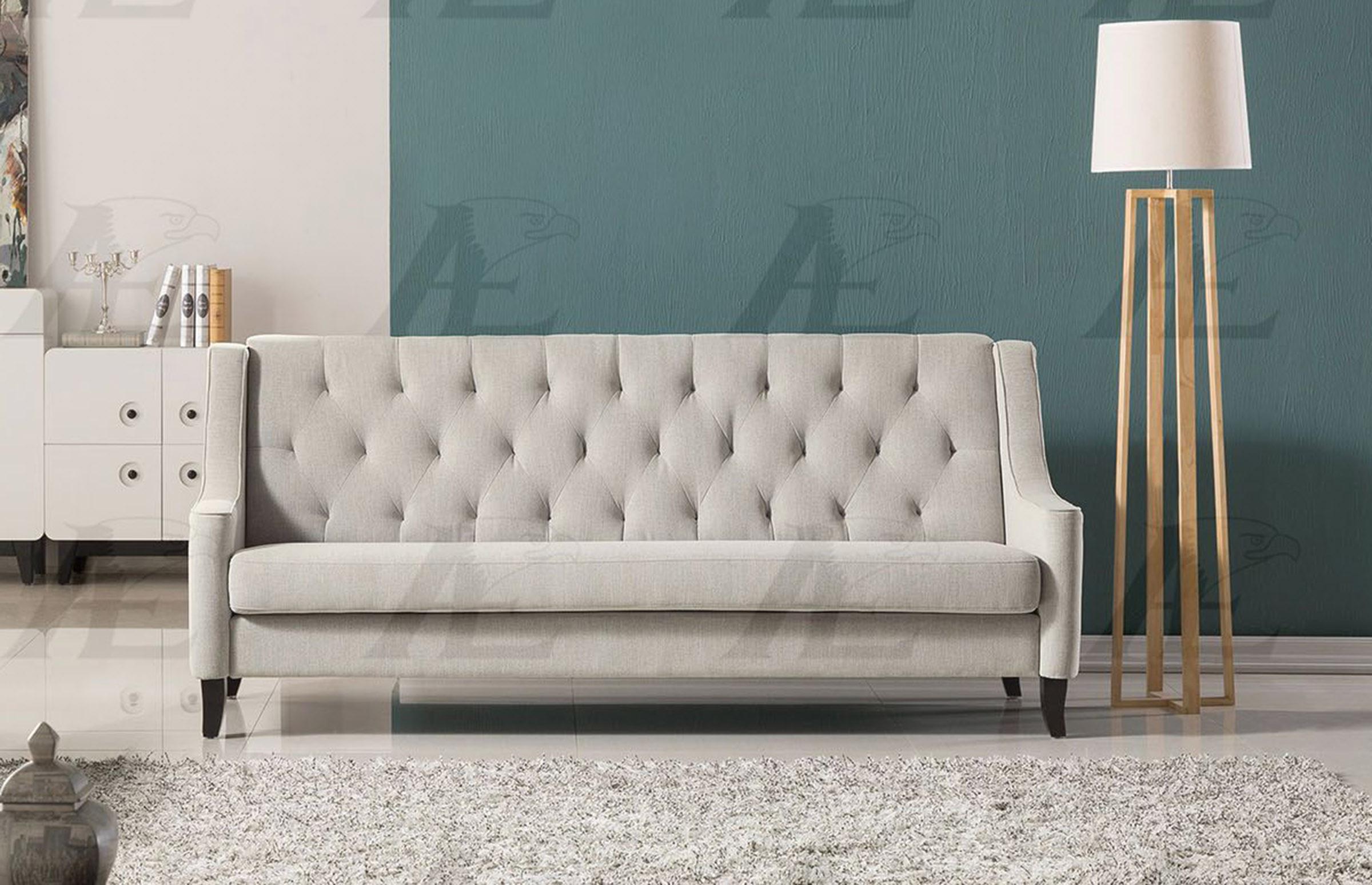 

    
American Eagle Furniture AE2372-LG Light Gray Fabric Tufted Sofa Contemporary Style
