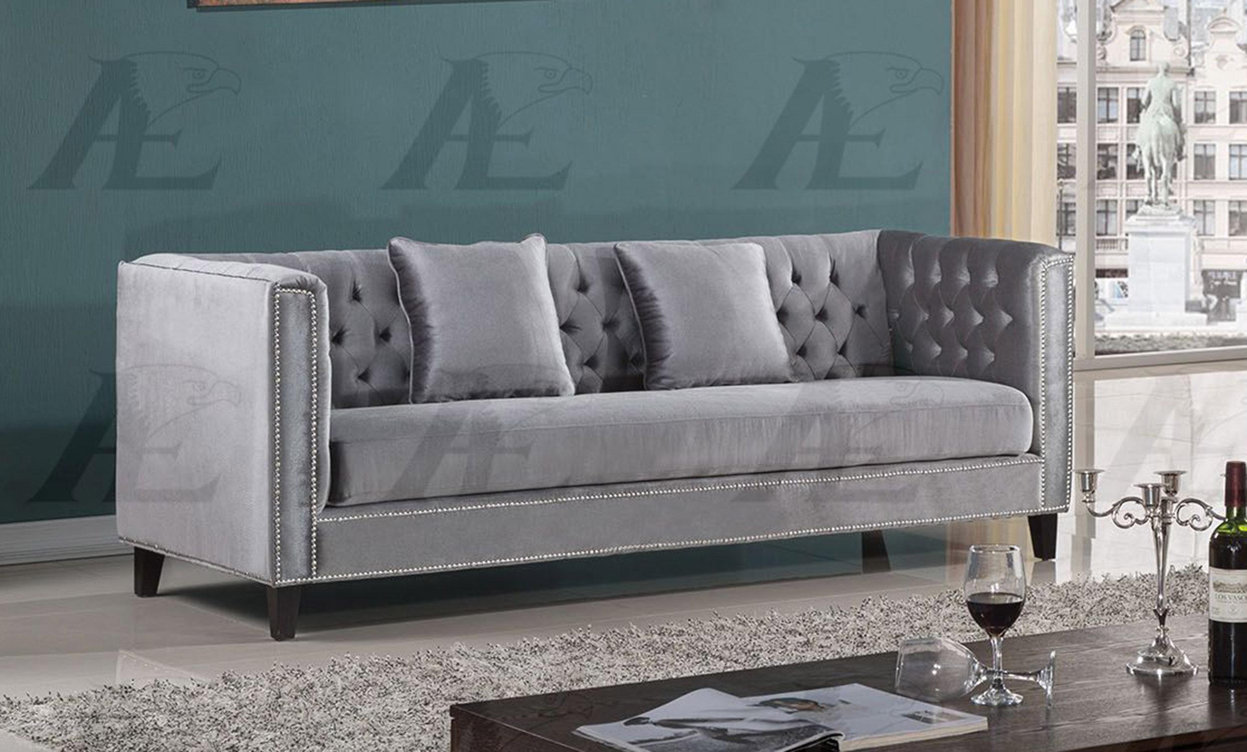 Contemporary Sofa AE2373-GR AE2373-GR in Gray Fabric