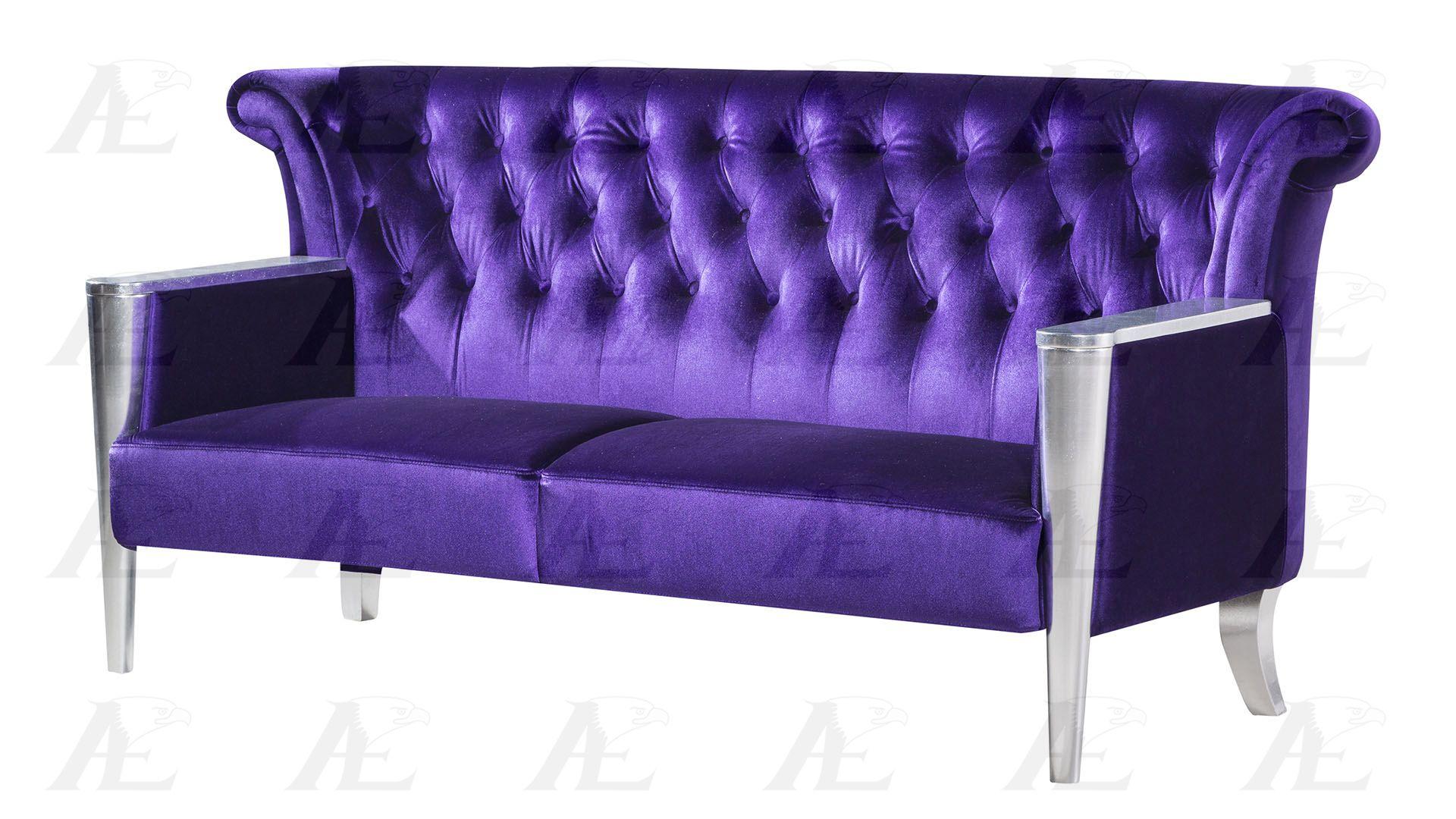 

                    
American Eagle Furniture AE592 Sofa Loveseat and Chair Set Purple Fabric Purchase 
