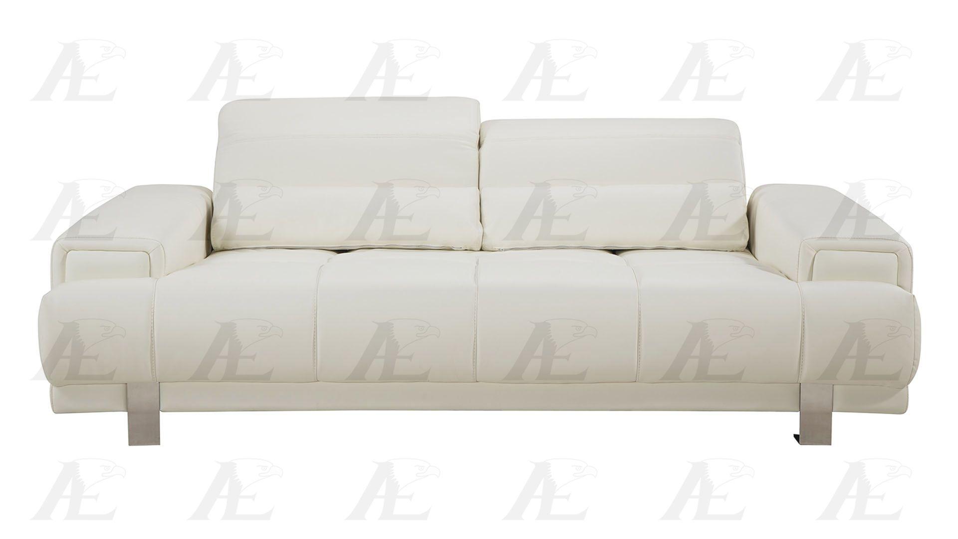 

    
American Eagle Furniture AE606-IV Ivory  Sofa Loveseat  Faux Leather Set 2Pcs Modern
