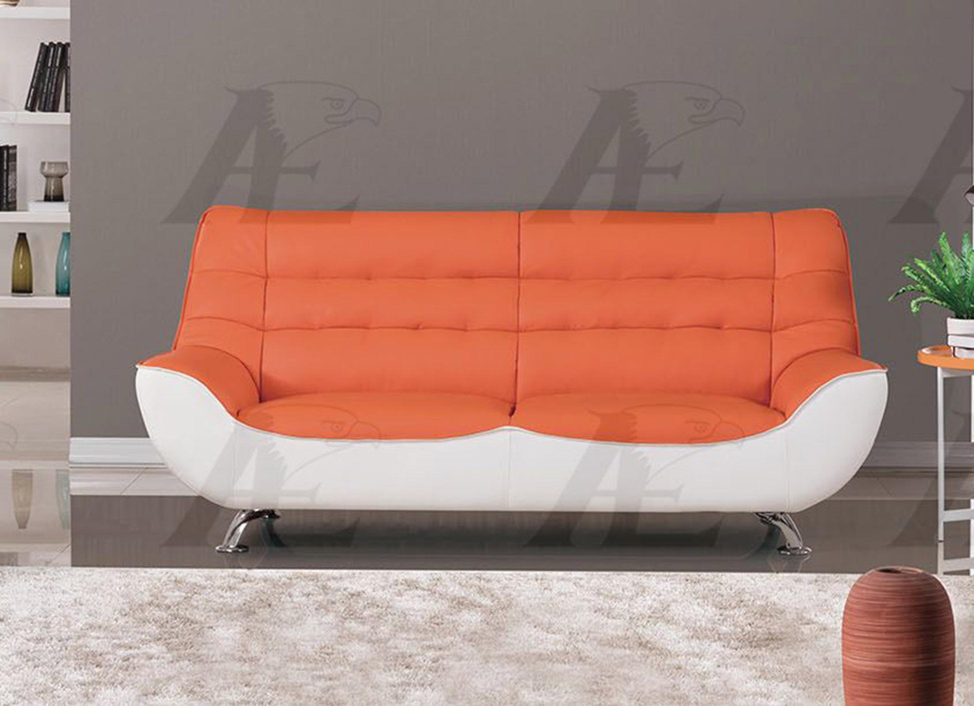 

    
American Eagle Furniture AE612-ORG.W Sofa Orange/White AE612-ORG.W
